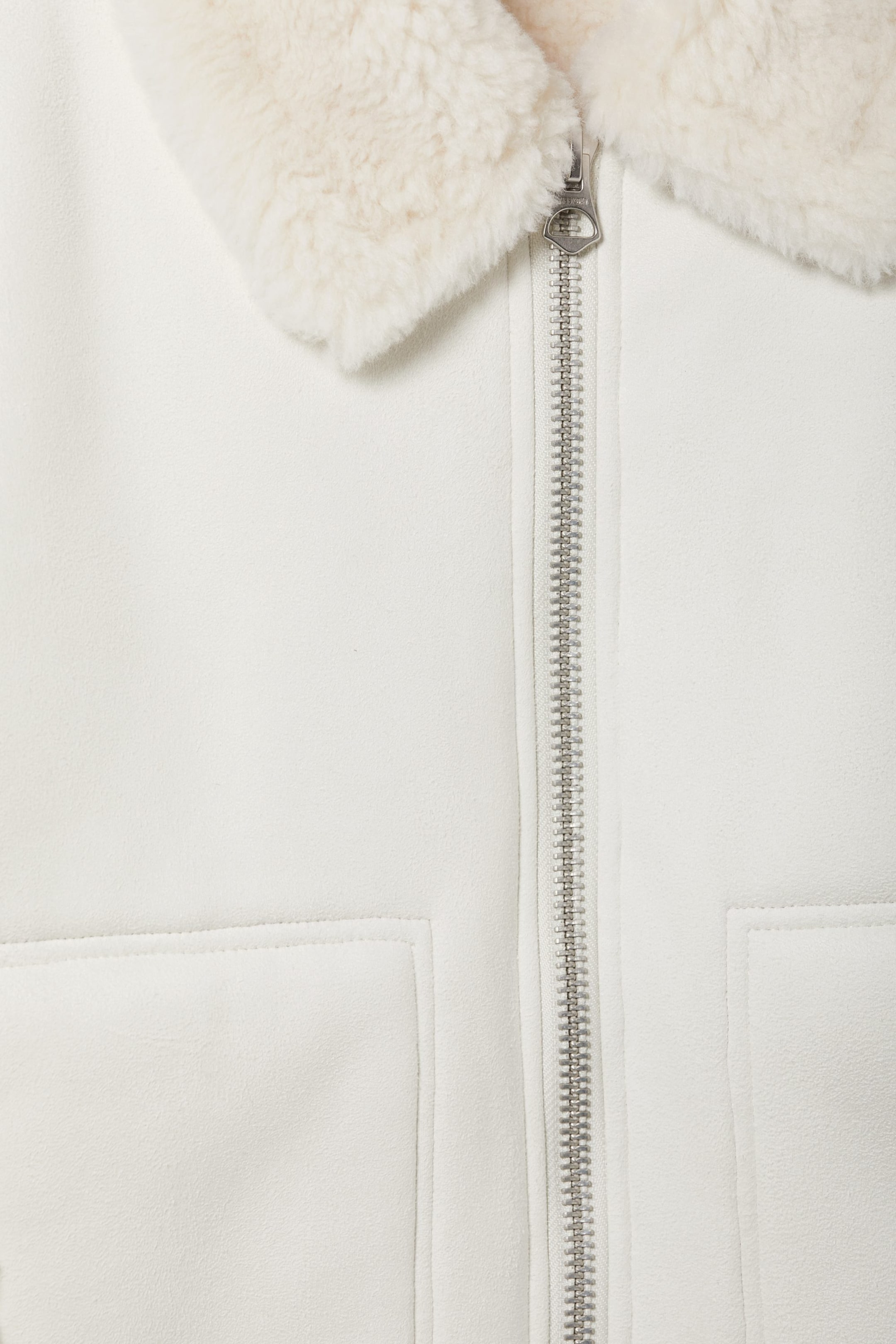 White - Enzo Shearling Jacket - 1