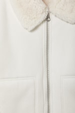 White - Enzo Shearling Jacket - 1