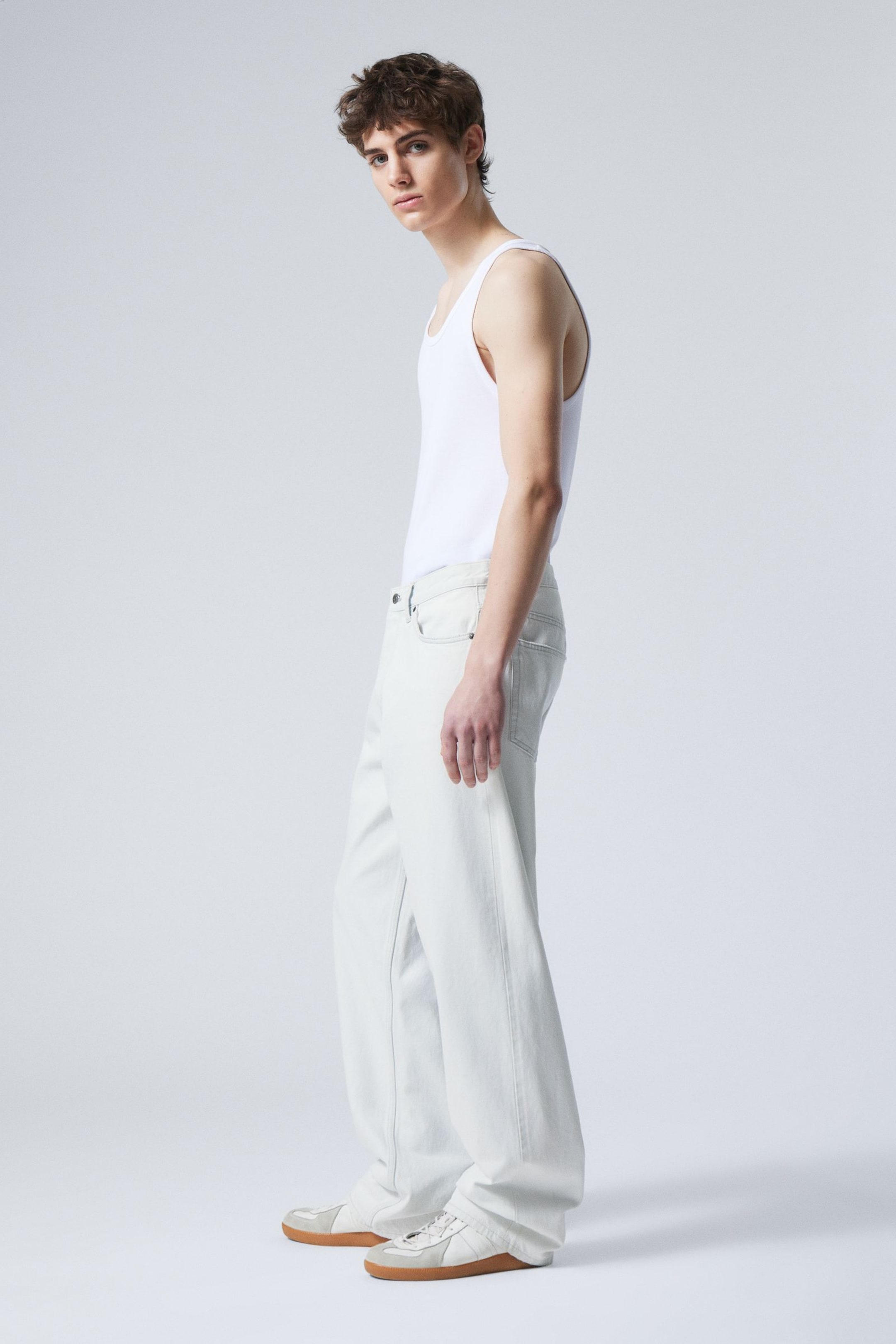 Ice Blue - Light Blue - Galaxy Loose Straight Leg Jeans - 2