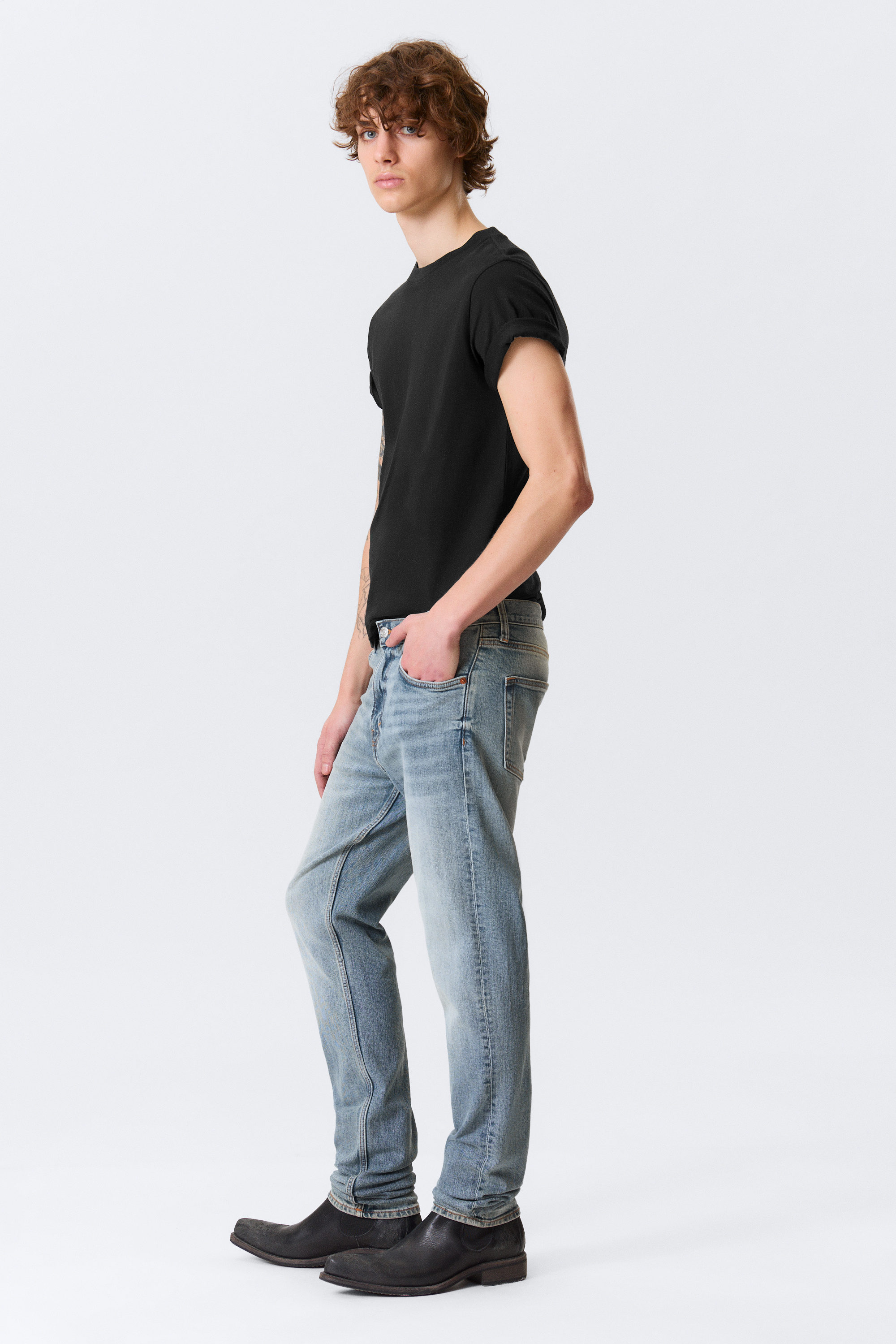 Blue Horses - Medium Blue - Orion Mid Rise Slim Fit Straight Leg Jeans - 2