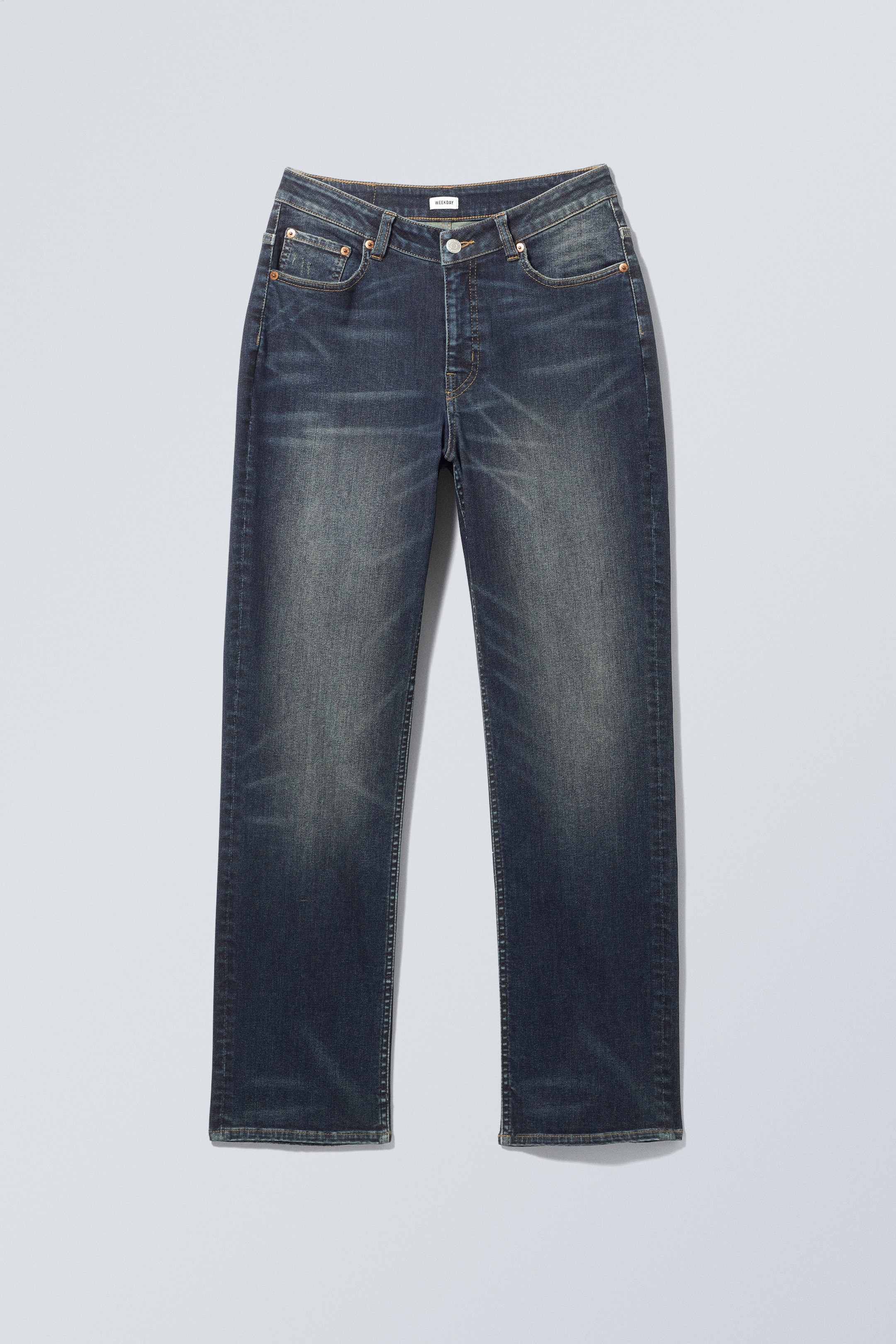 Swamp blue - Twig Curve Mid Waist Slim Straight Leg Jeans - 0
