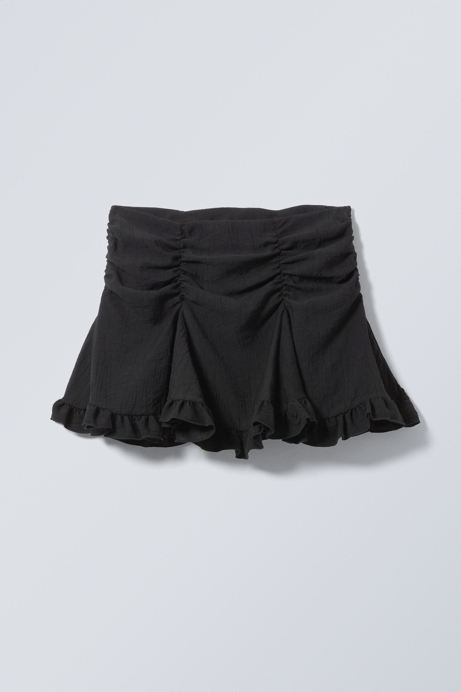 VENICEW Black Gathered Miniskirt ミニスカート VENICEW Black Gathered Miniskirt ミニスカート