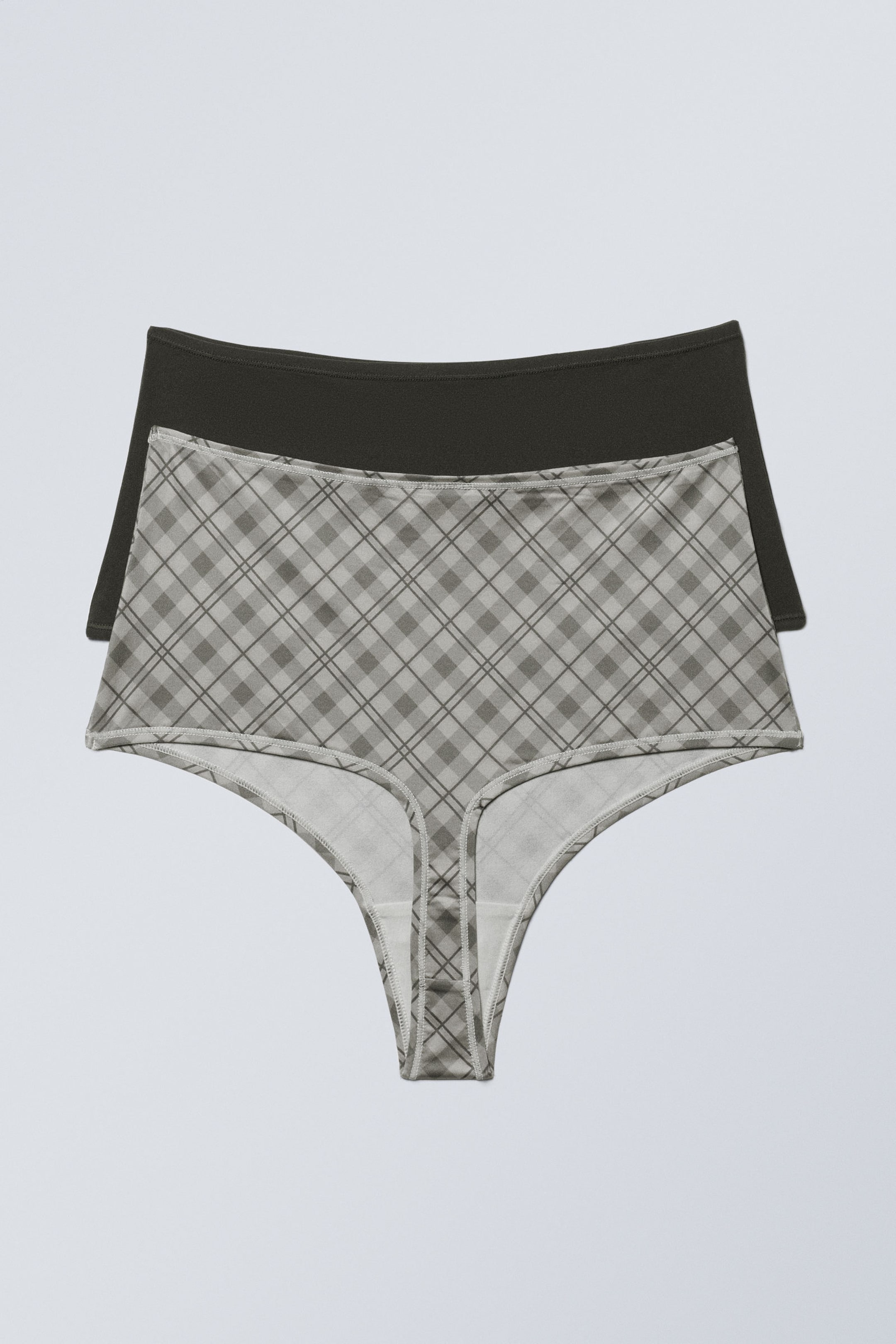 #383938 - 2-pack Soul Soft High Rise Thongs - 2