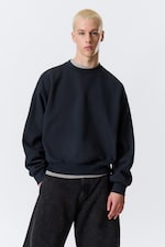 Dunkles Marineblau - Sweatshirt mit lockerer Passform - 0