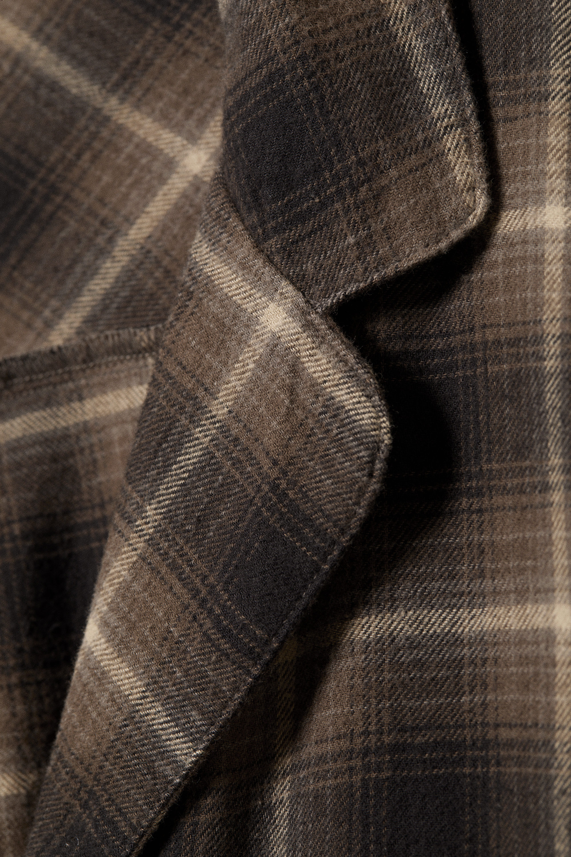 Dunkelbraun kariert - Entspanntes Flanell-Pyjamahemd - 3