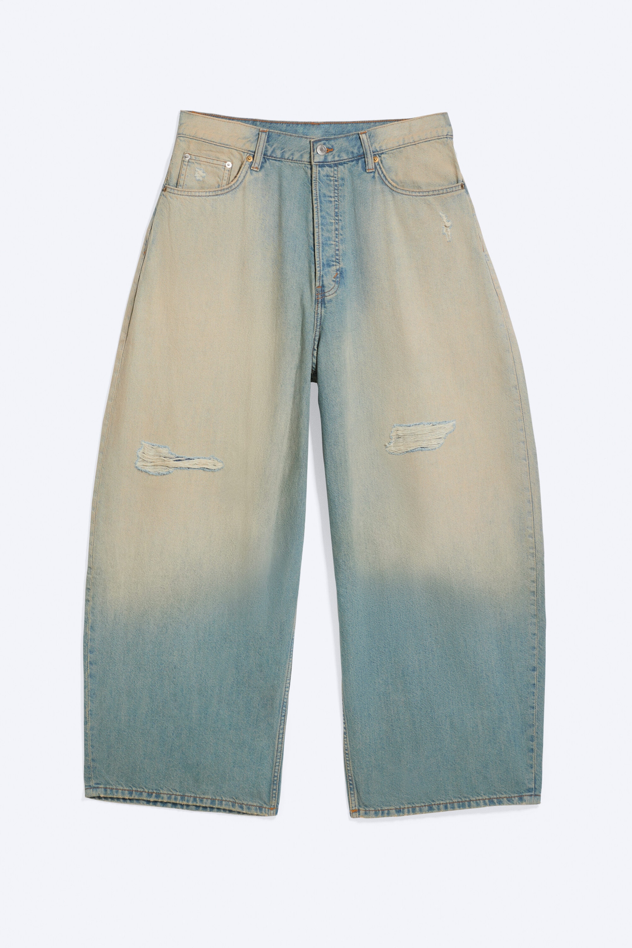 Honey Blue - Medium Blue - VOID LOW RISE LOOSE BAGGY JEANS - 4