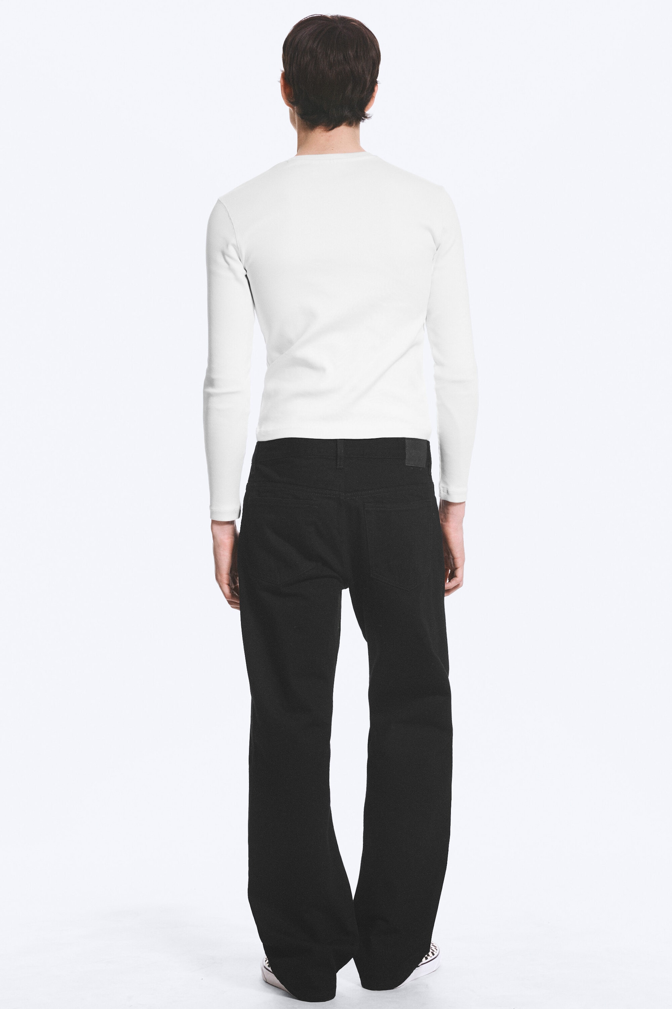 Black Rinse - Noir - SPACE JEAN TAILLE MI-HAUTE COUPE DROITE DÉCONTRACTÉE - 4