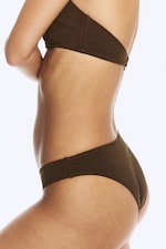 Mørkebrun - Scoop bikiniunderdel - 1