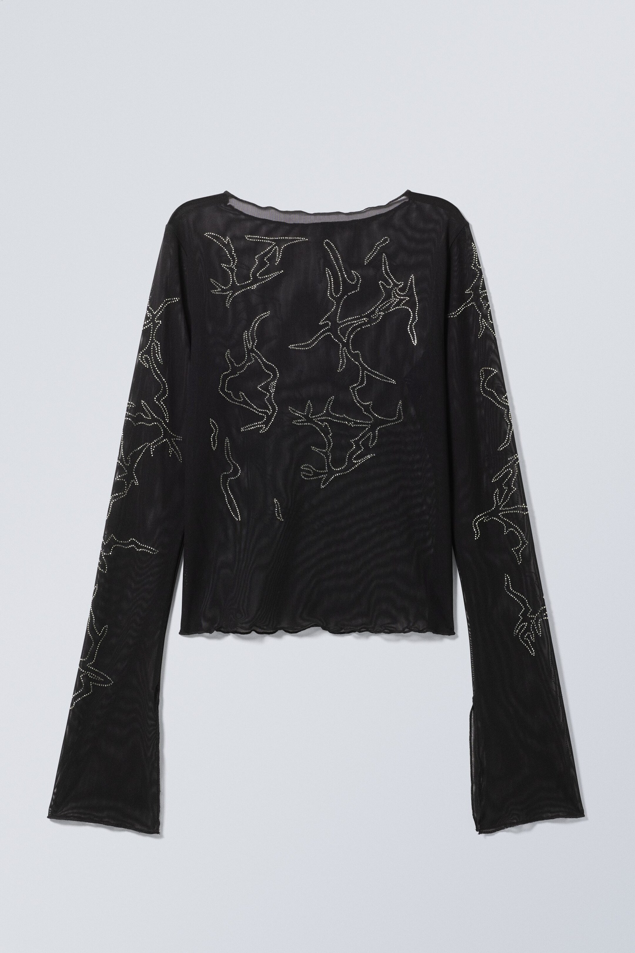 BLack - Tiah Rhinestone Long Sleeve - 1