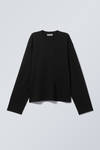 トップス Boxy Long Sleeve T-Shirt long sleeve boxy crew tee shirt | lisa b.