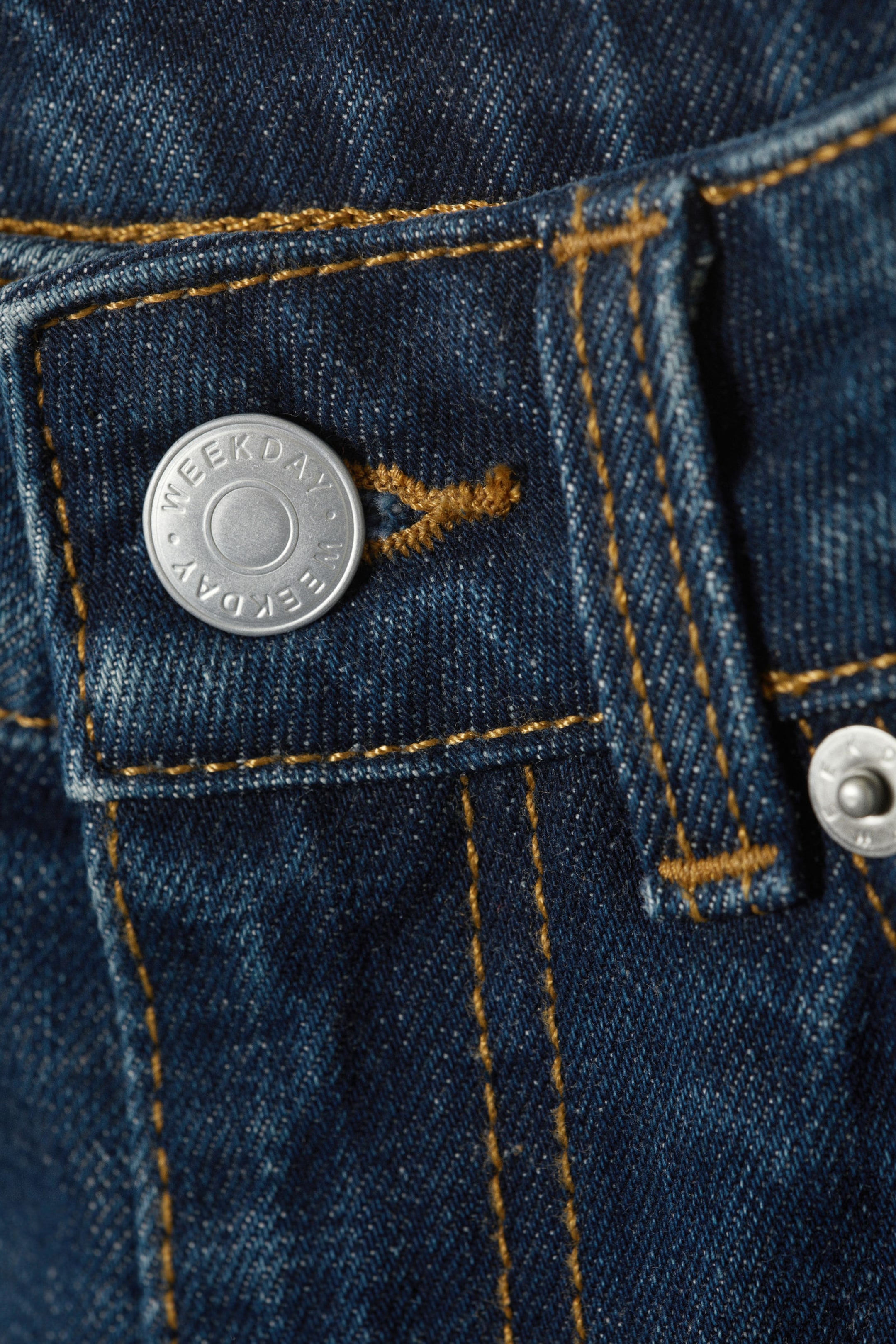 Sapphire Blue - Dark Blue - Rowe Super High Waisted Regular Straight Leg Jeans - 2