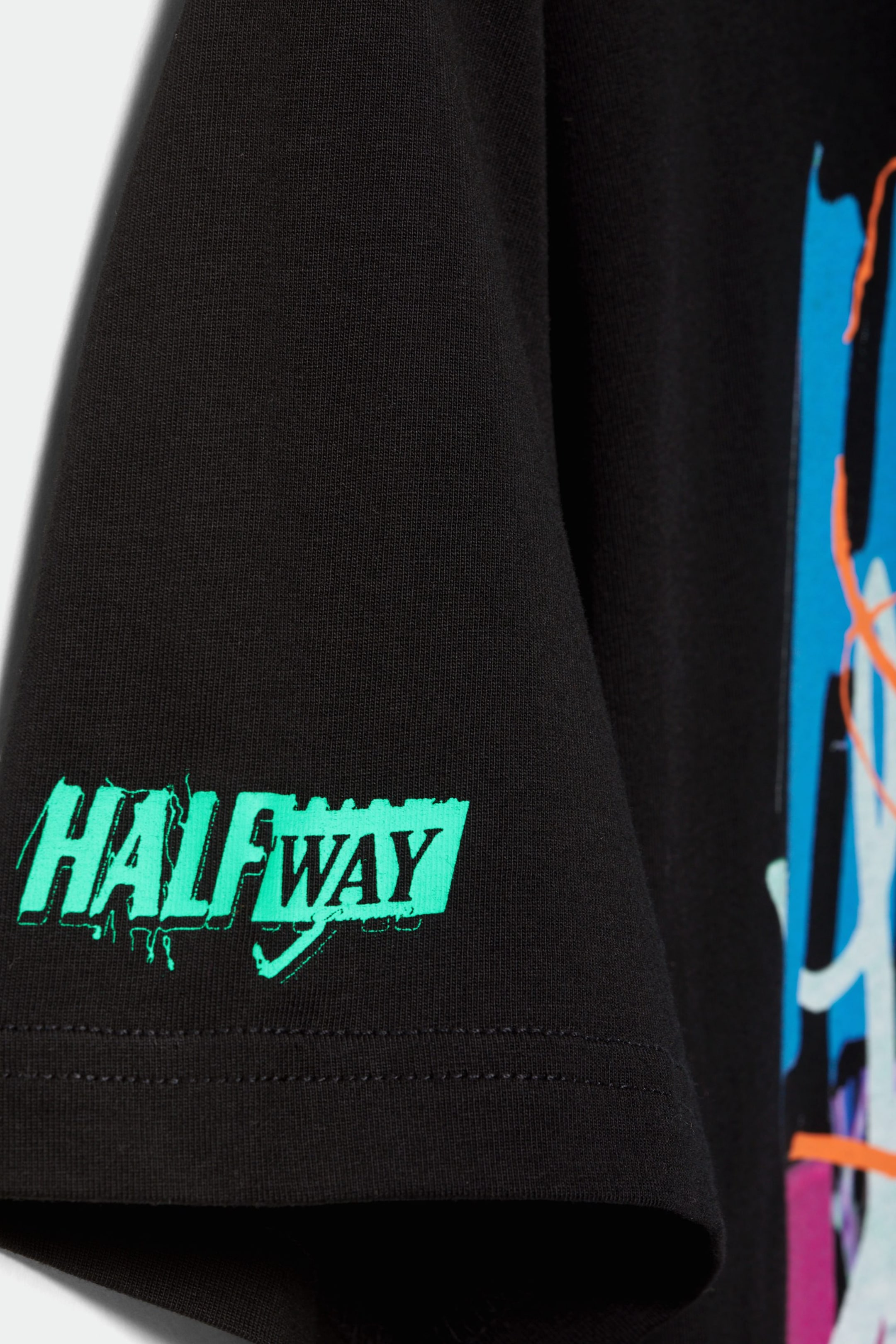 Halfway scribbly - Oversized Graphic Printed T-shirt - 1
