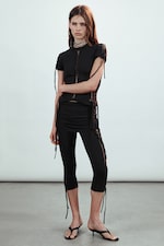 Black - Jersey Knot Trousers - 0