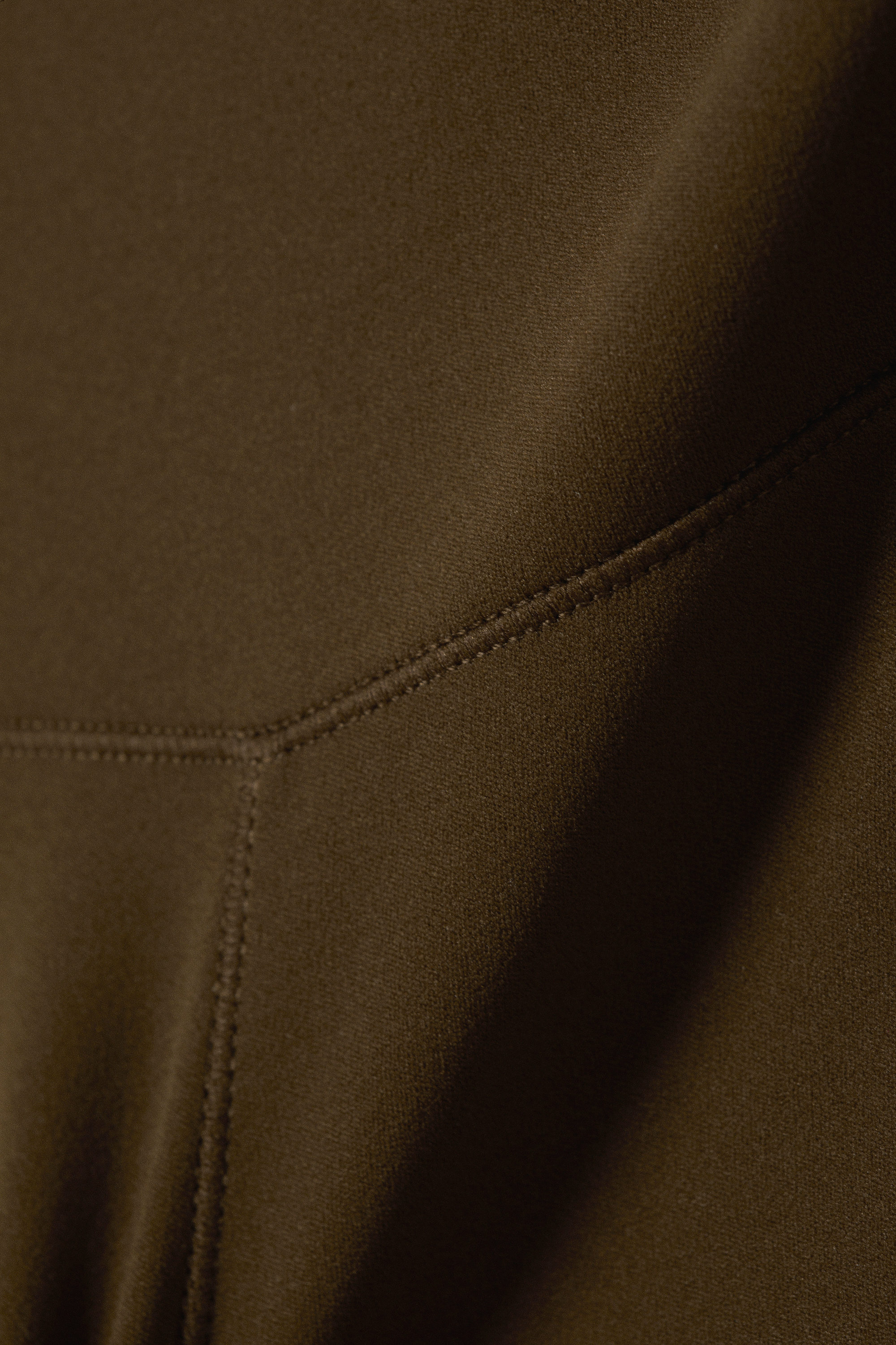 Dark Brown - High Waisted Sports Tights - 6