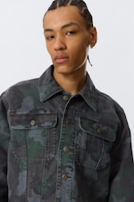 Navy Camo - GIA F RELAXED COTTON TRUCKER JACKET - 2
