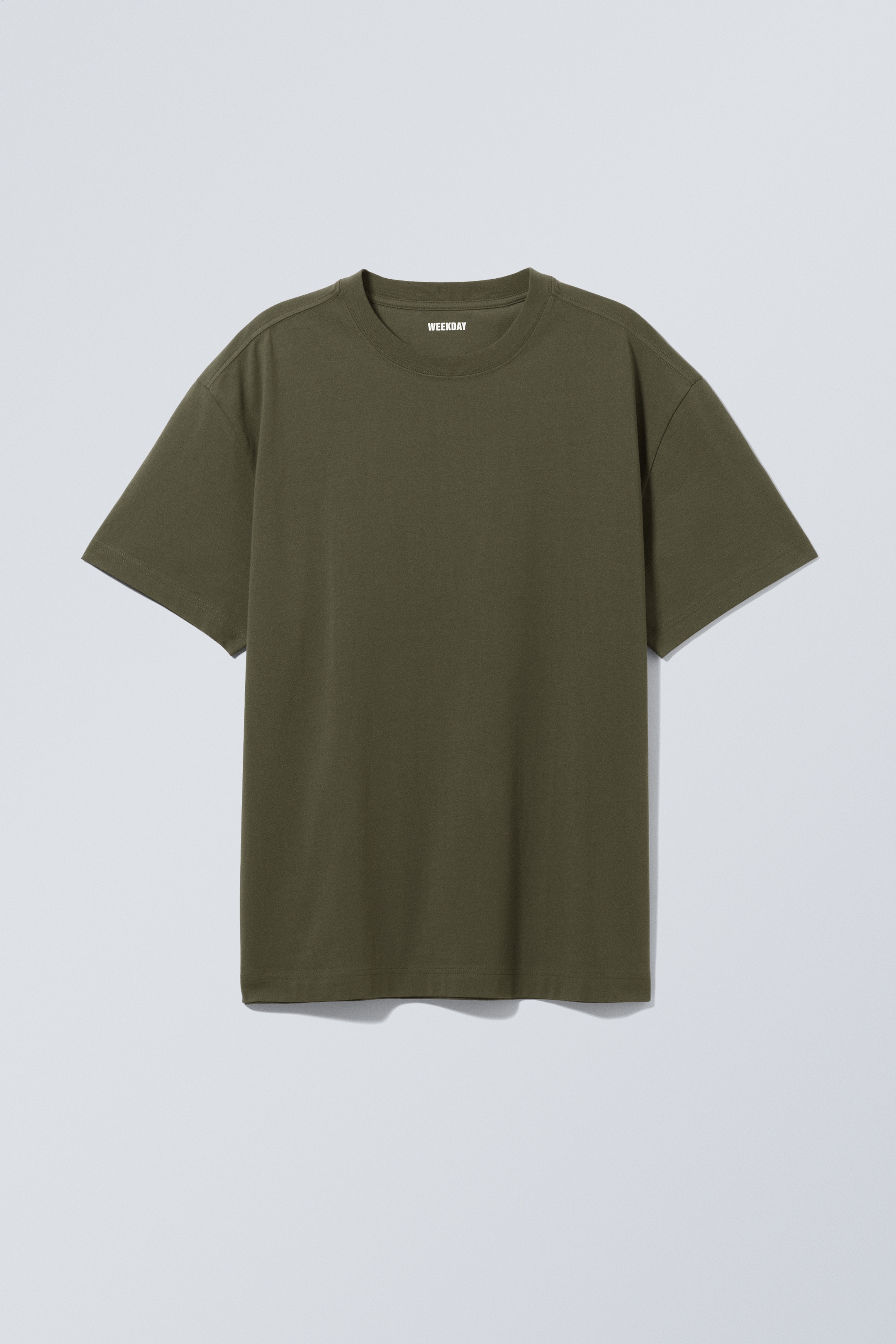 Visa större bild: Oversized Heavyweight T-shirt - Mörk khakigrön - HERR | H&M FI 1
