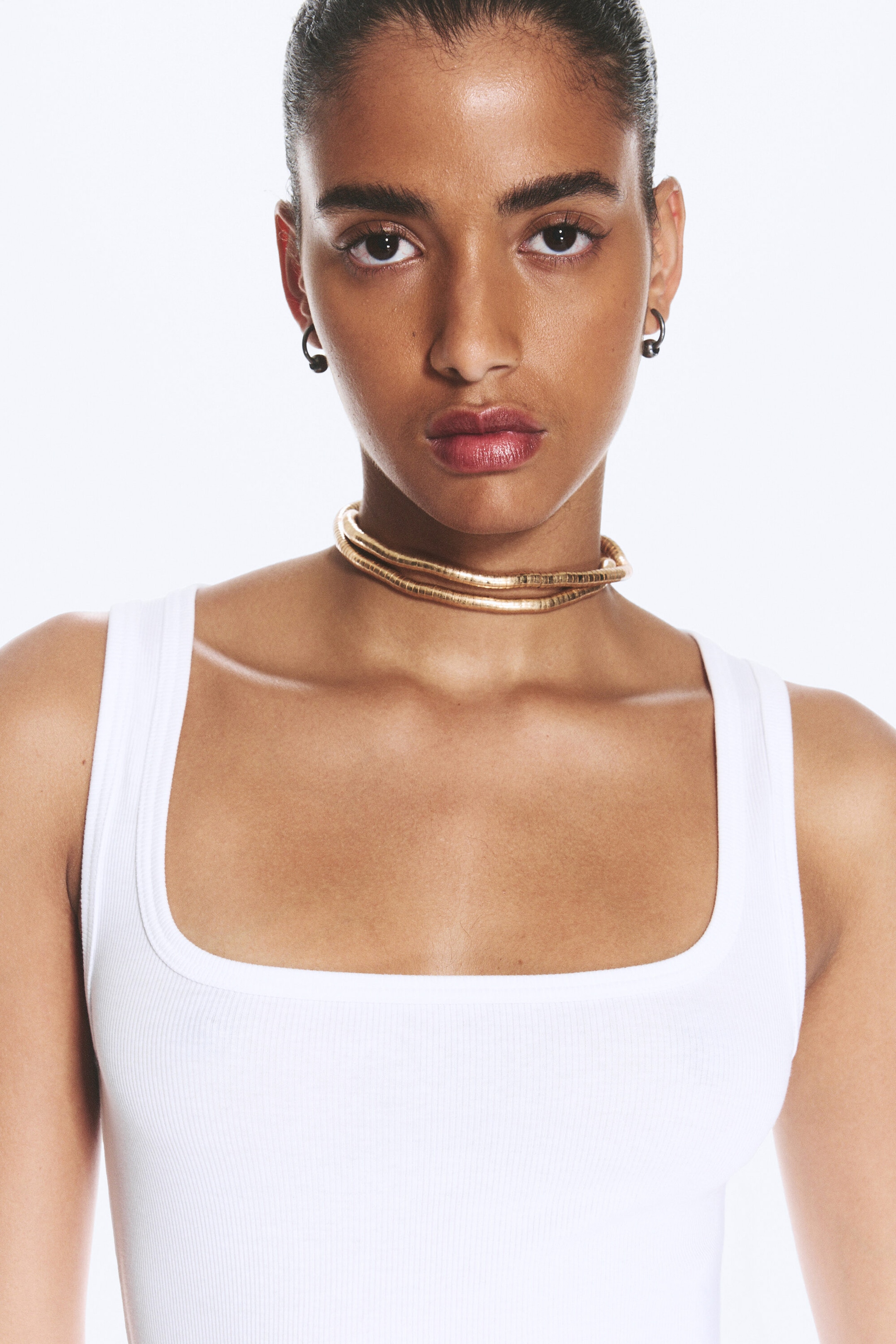 Doré Foncé - Collier en maille serpent - 1