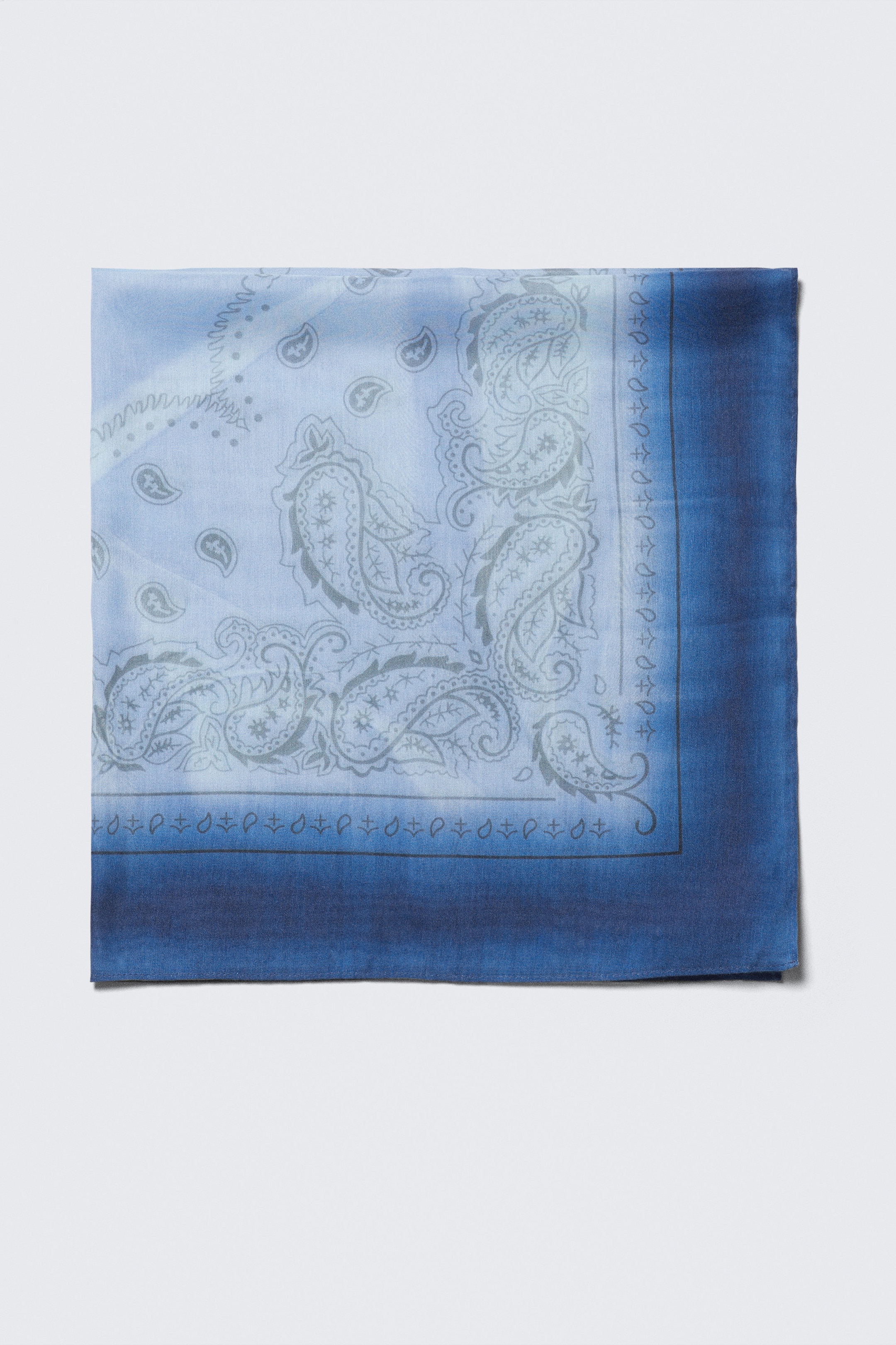 Blått paisleymønster - Square Bandana Scarf - 2