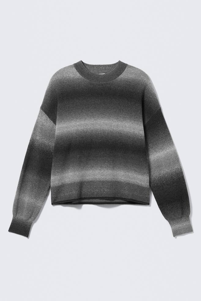 Lässiger Baumwoll-Strickpullover mit Space-Dye - Schwarze Space-Dye-Optik/Grüne Space-Dye-Färbung - 1