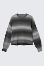 Black Space Dye - Relaxed Space-Dyed Knitted Cotton Sweater - 3