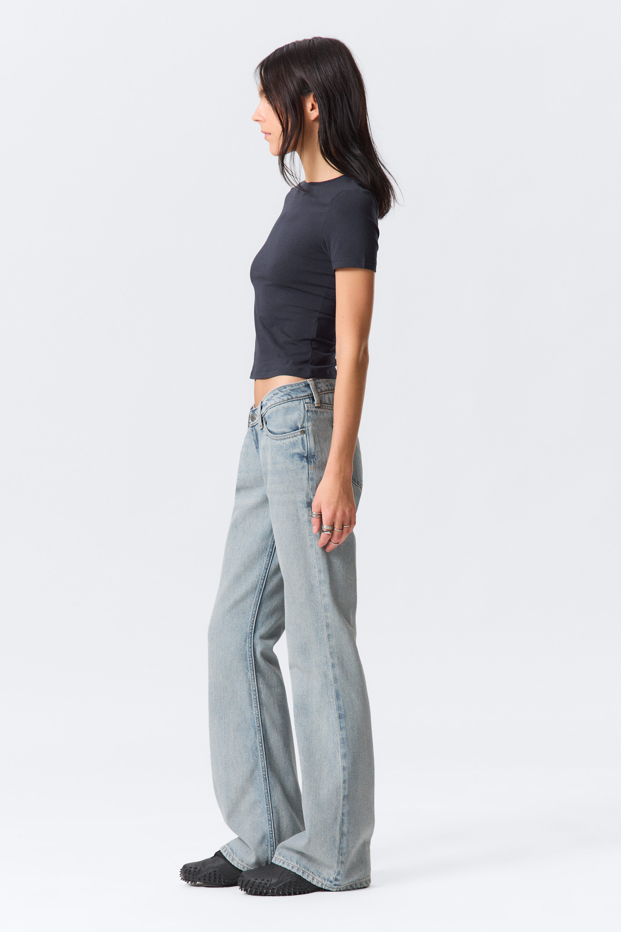 Brick Blue - Hellblau - Nova Low Waist Slim Bootcut Leg Jeans - 2