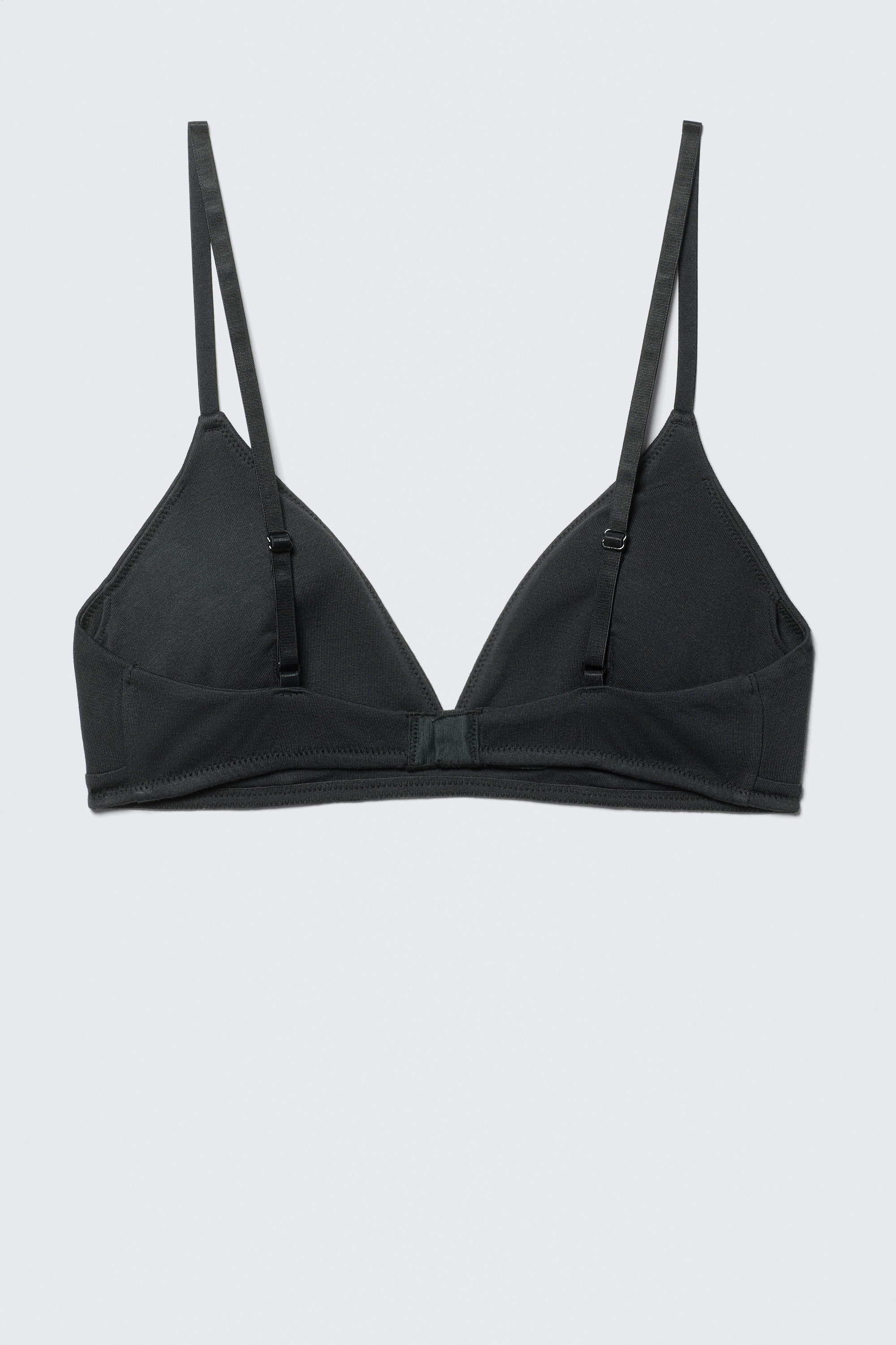 Black - Soft Padded Triangle Bra - 2