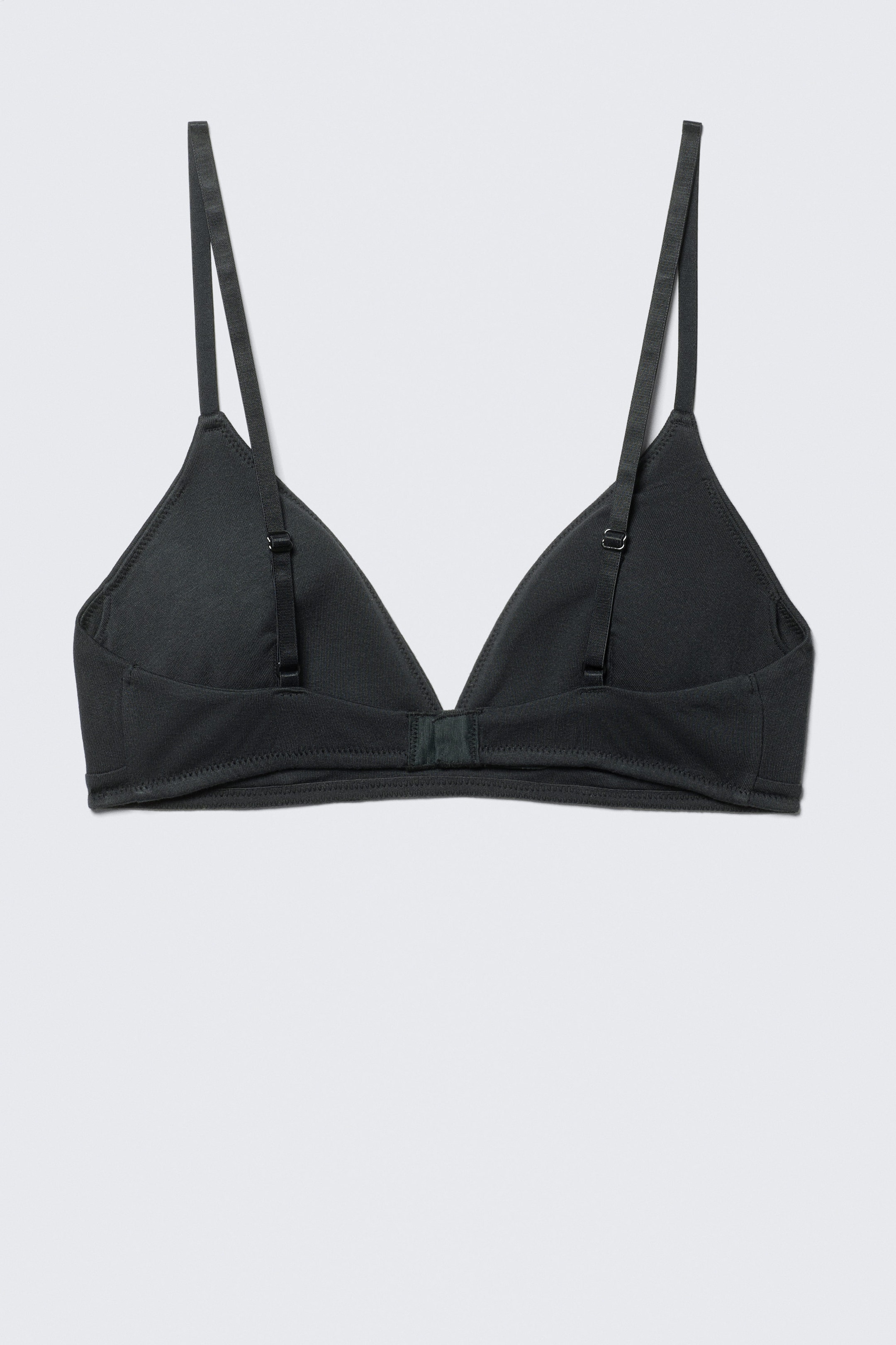 Black - Soft Padded Triangle Bra - 4