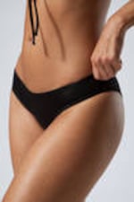 Black - Plain Bikini Bottoms - 1