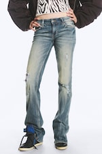 Dalton Blue - Mittelblau - BOOTY BEI LOW WAIST SKINNY BOOTCUT JEANS - 1