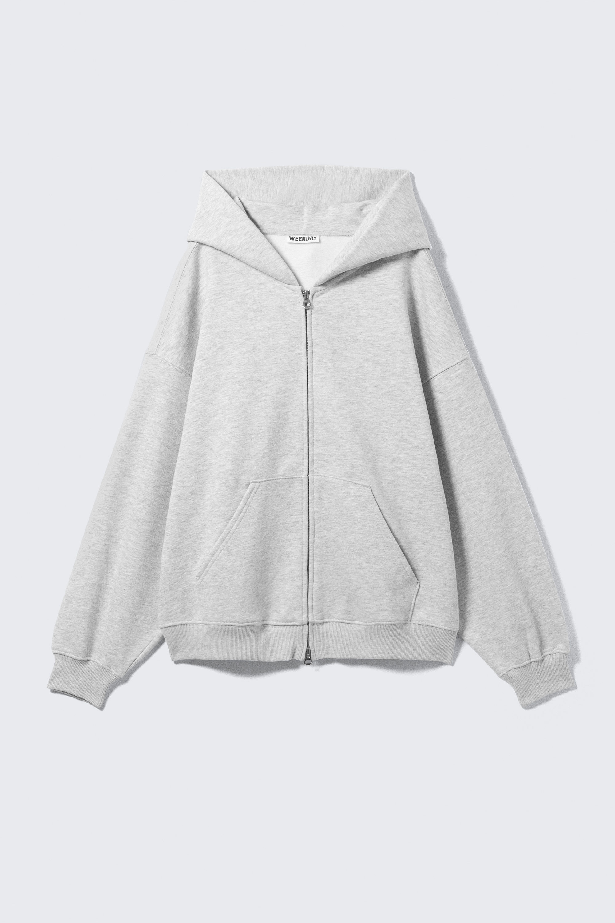 Grey Melange - Oversized Heavyweight Zip Hoodie - 4