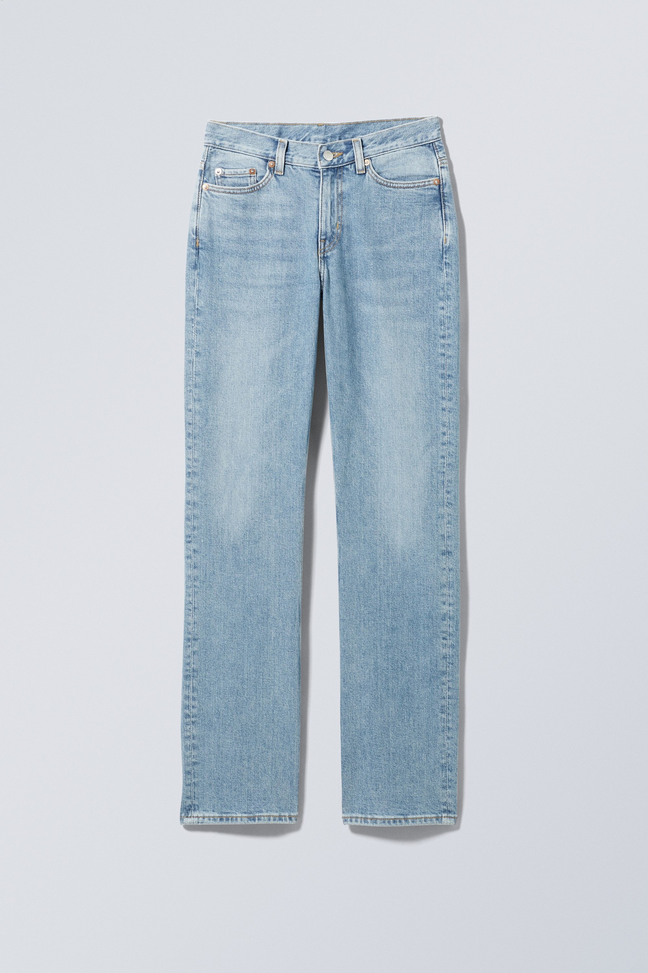 Mittleres Taubenblau - TwigMidSlimStraightJeans - 0