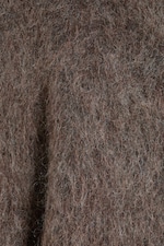 Dark Mole - Knitted V-neck Mohair-Blend Sweater - 4