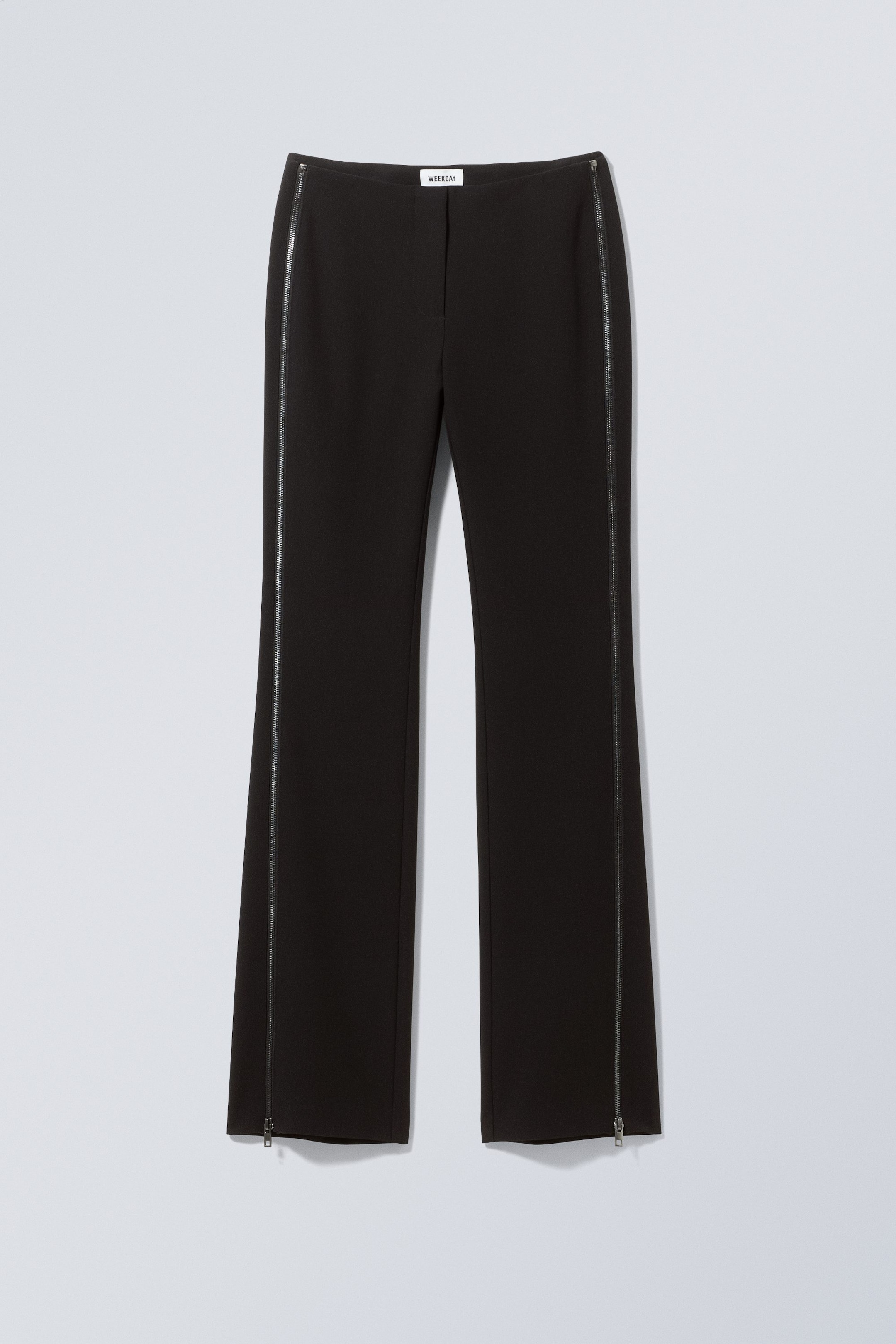 Schwarz - Hose Lola mit Reißverschlussdetails - 0