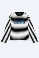 Gestreept - Dreams - Geweldig boxy T-shirt met graphic en lange mouwen - 4