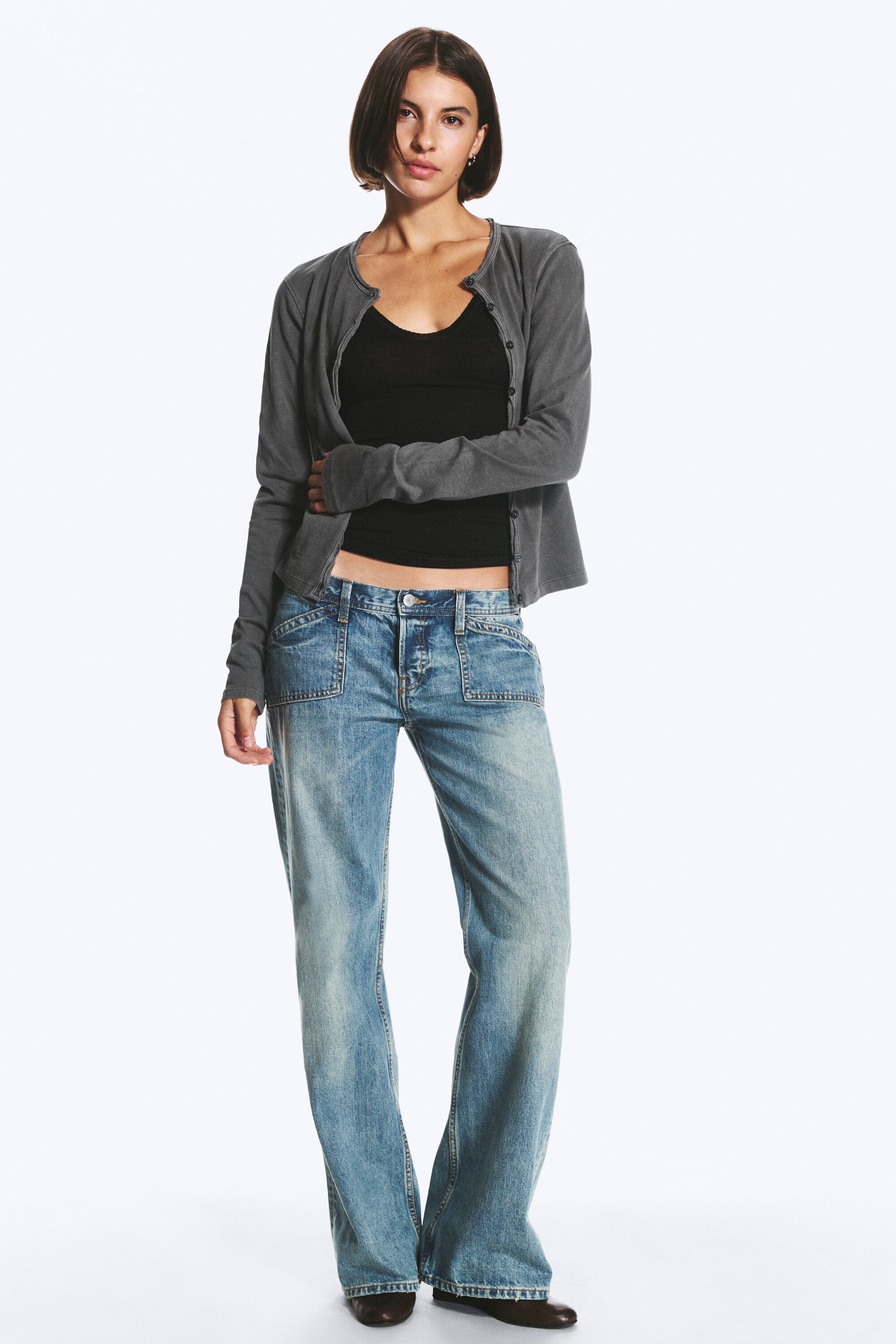 Coastal Black - Hellblau - ASTER LOW WAIST SLIM BOOTCUT JEANS - 1