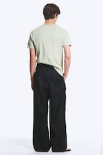 Black - Nate Baggy Linen Suit Trousers - 3