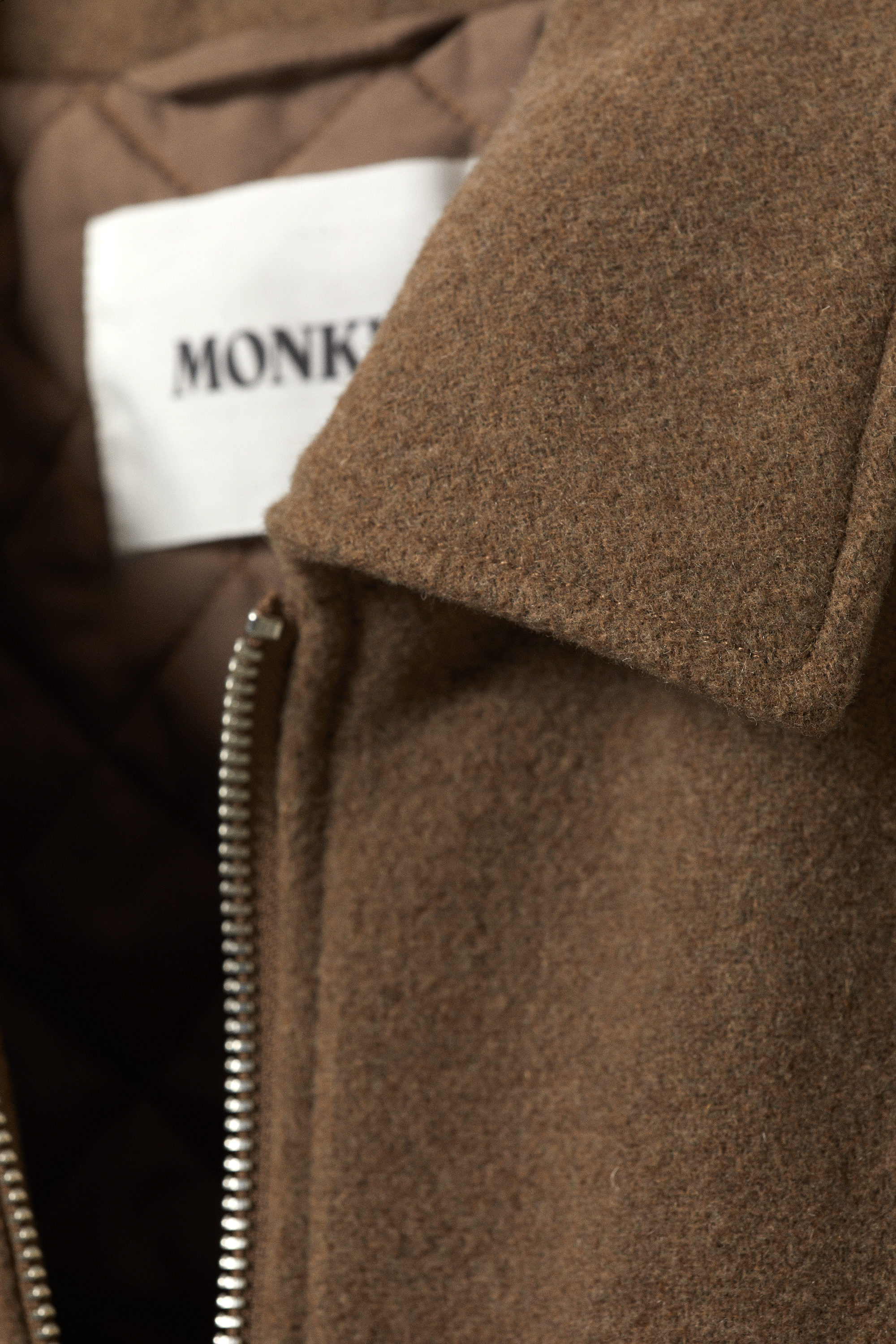 Soft Brown - Cropped Boxy Zip Jacket - 5