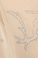 Beige - Top Tiah à manches longues orné de strass - 2