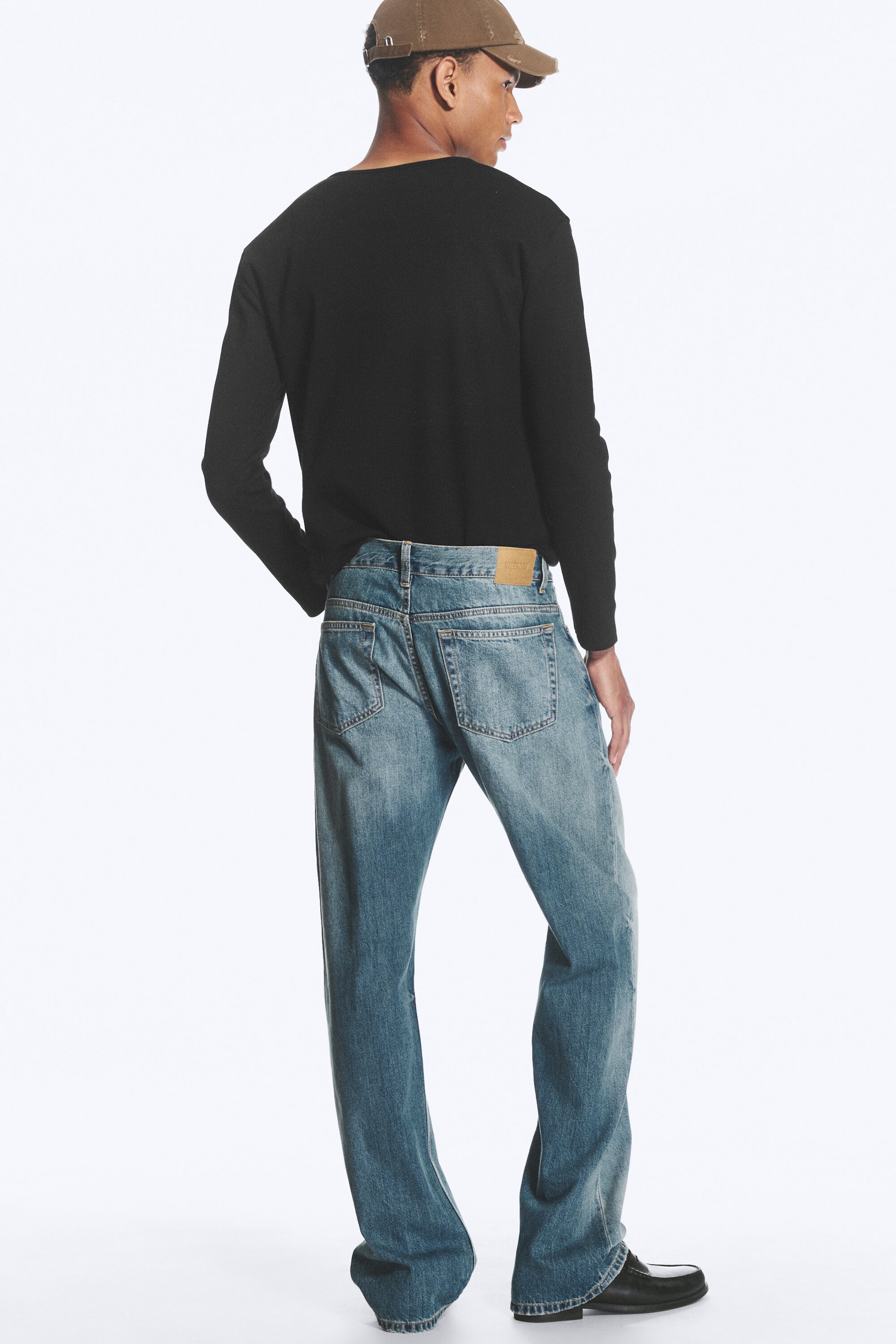 Stirrup Blue – middels blå - SPACE MELLOMHØY MIDJE ROMSLIGE STRAIGHT JEANS - 3