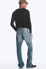 Stirrup Blue – middels blå - SPACE MELLOMHØY MIDJE ROMSLIGE STRAIGHT JEANS - 3