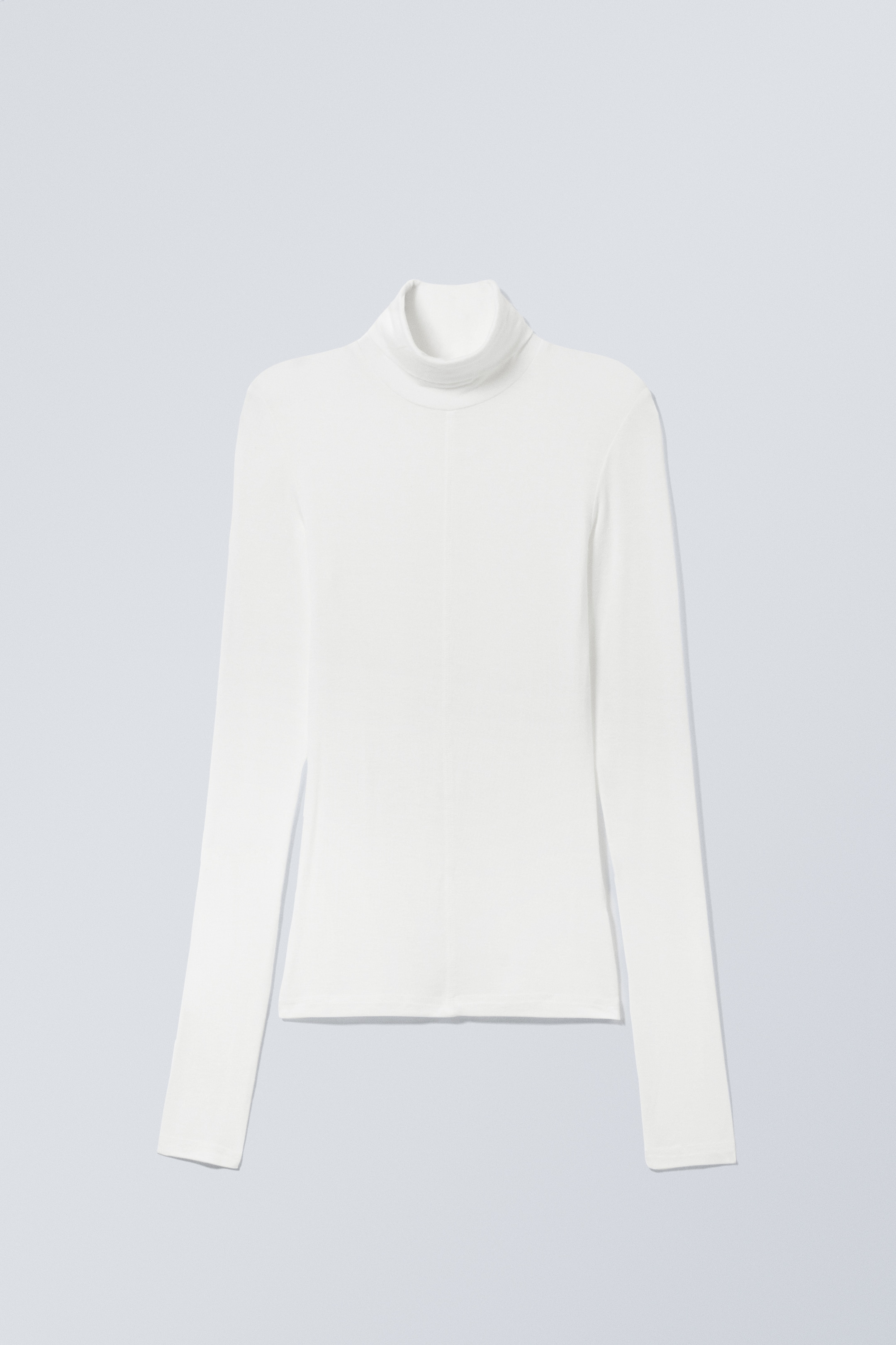 Größeres Bild ansehen: Hauchdünnes Longsleeve mit Rollkragen - Weiß - Ladies | H&M DE 1