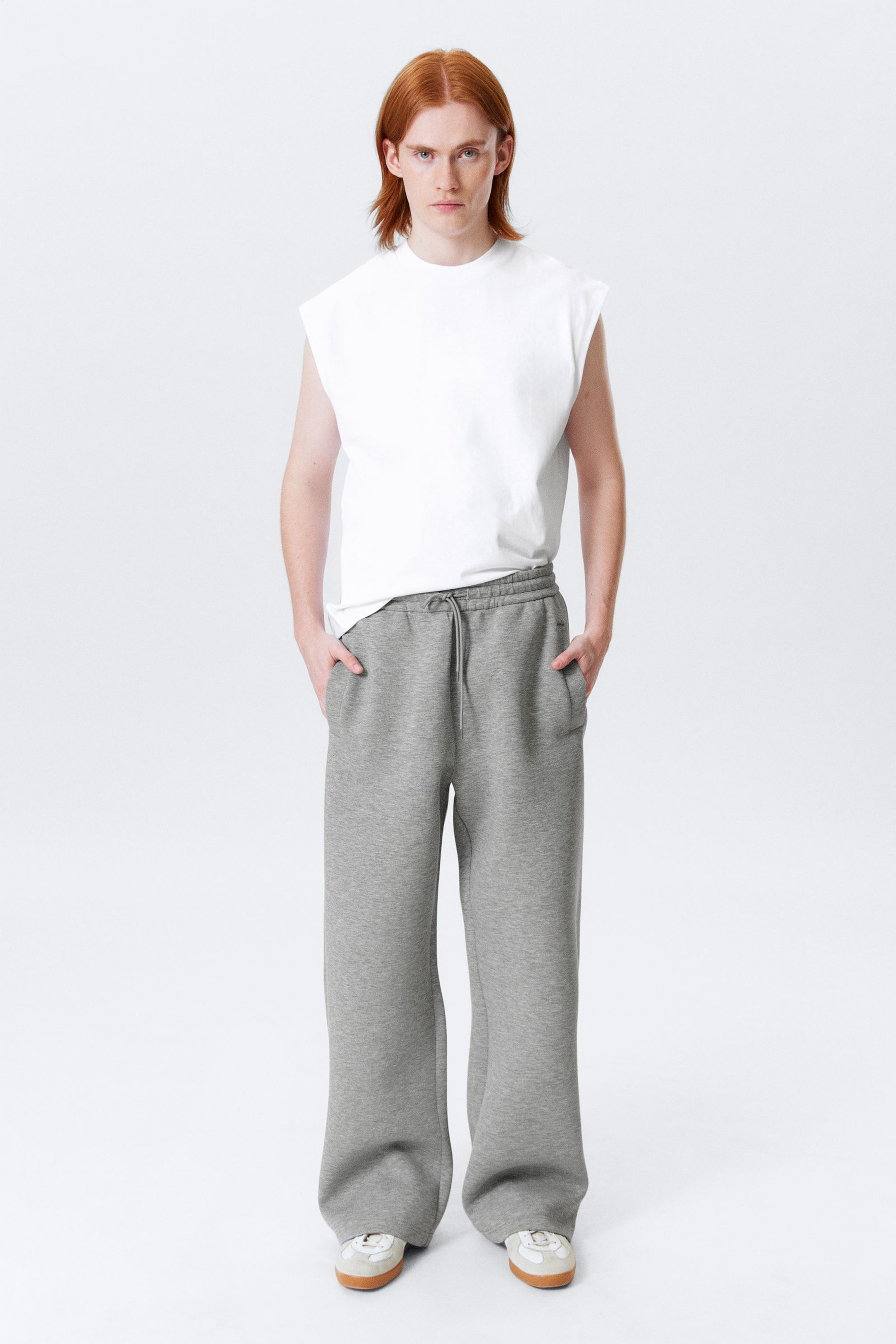 #A5A5A5 - Loose Fit Scuba Sweatpants - 1