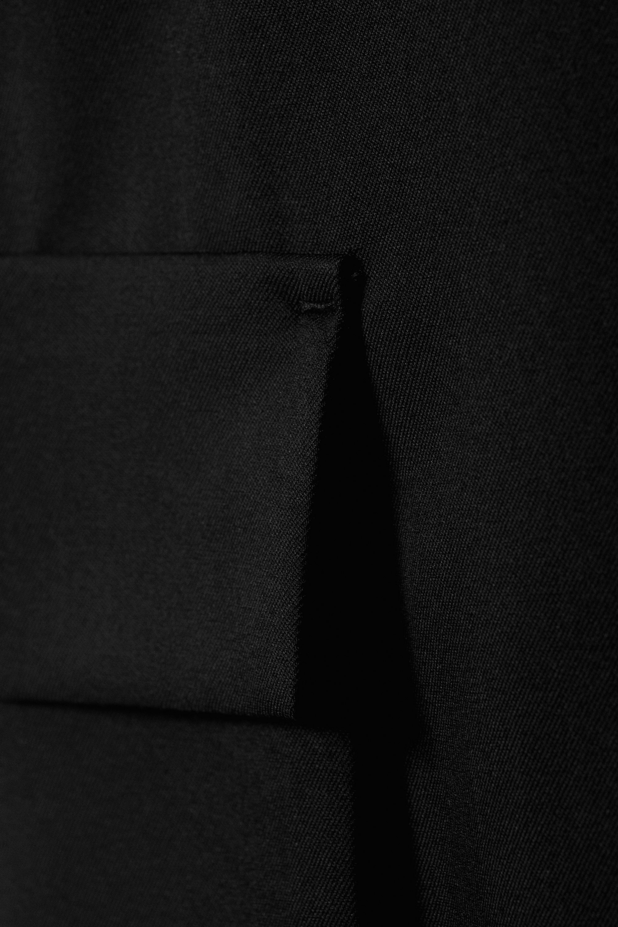 Black - Low Rise Cargo Suiting Trousers - 5