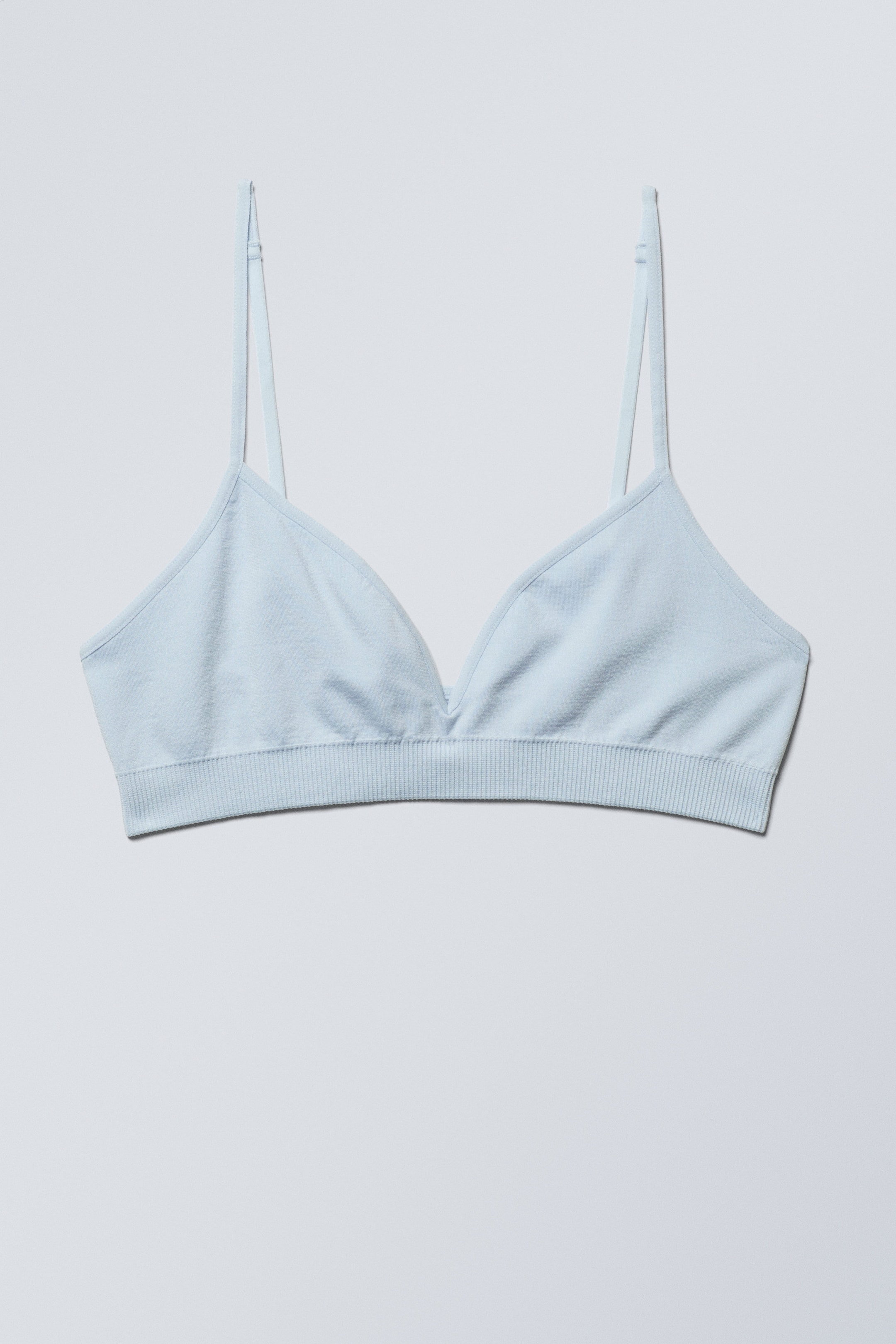 Light Blue - Cat Soft Seamless Triangle Bra - 1
