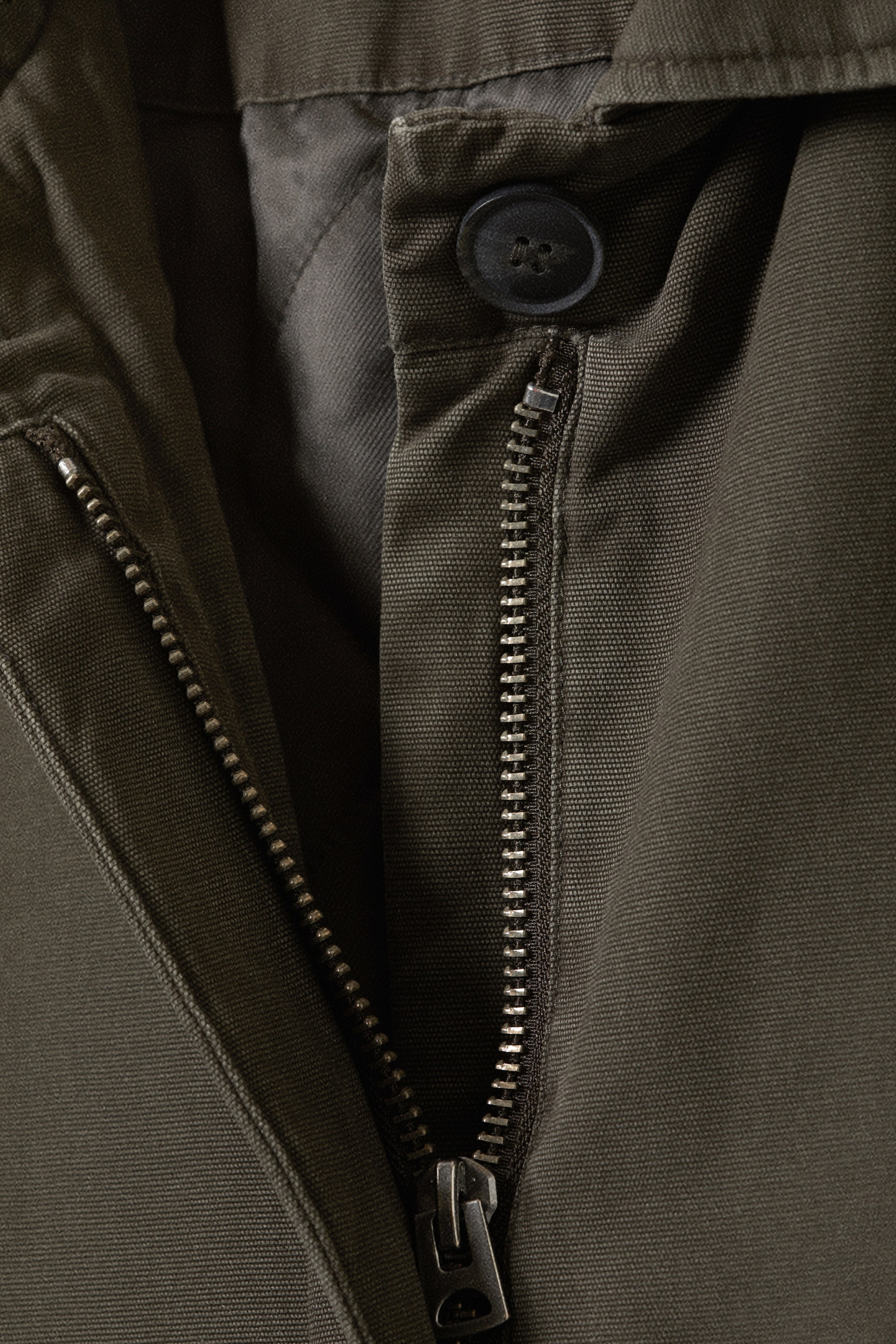 Ingrandisci l'immagine: Loose Fit Canvas Car Coat - Dark Grey - DONNA | H&M CH 6