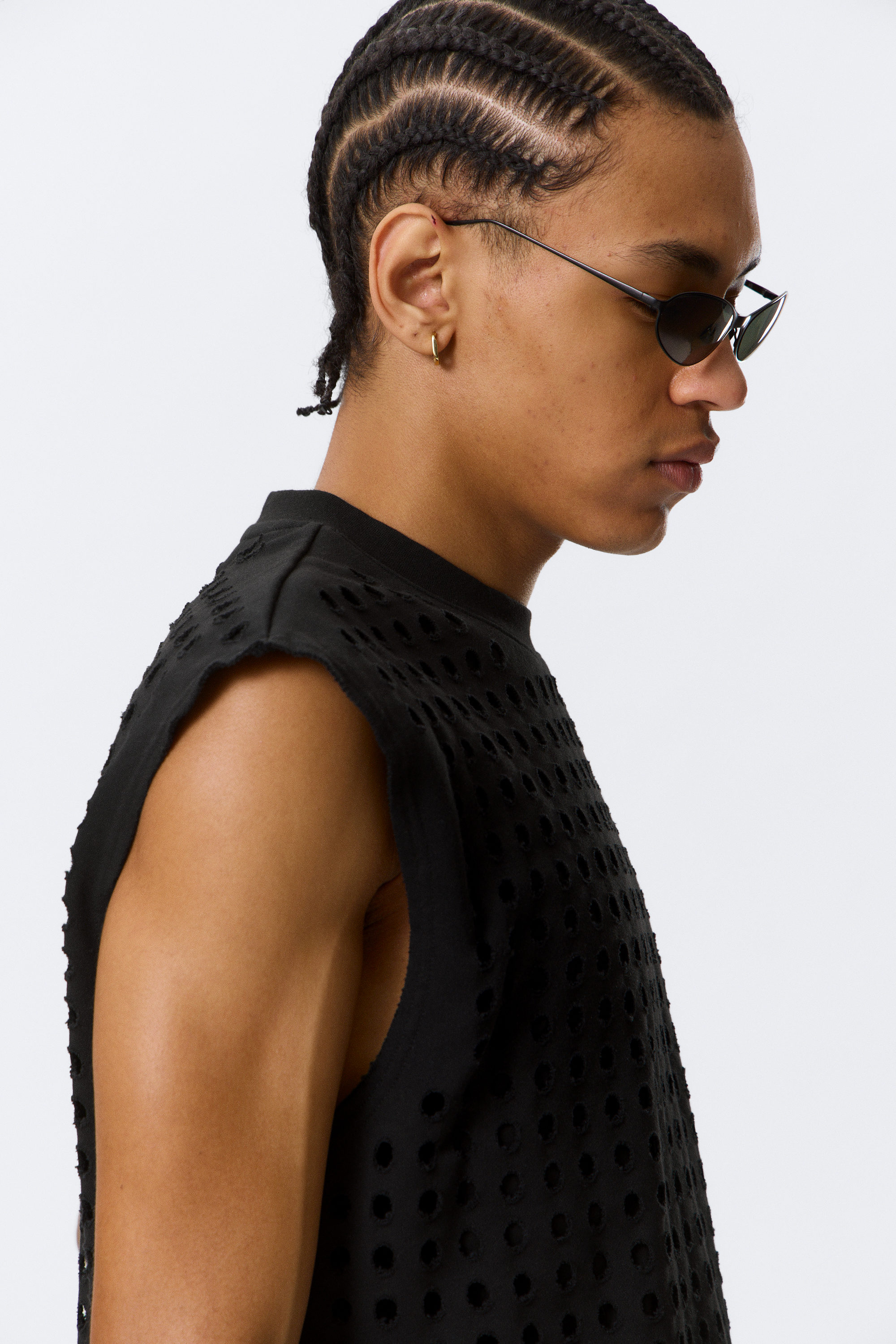 rael kade laser cut tank top - Black | Weekday GB
