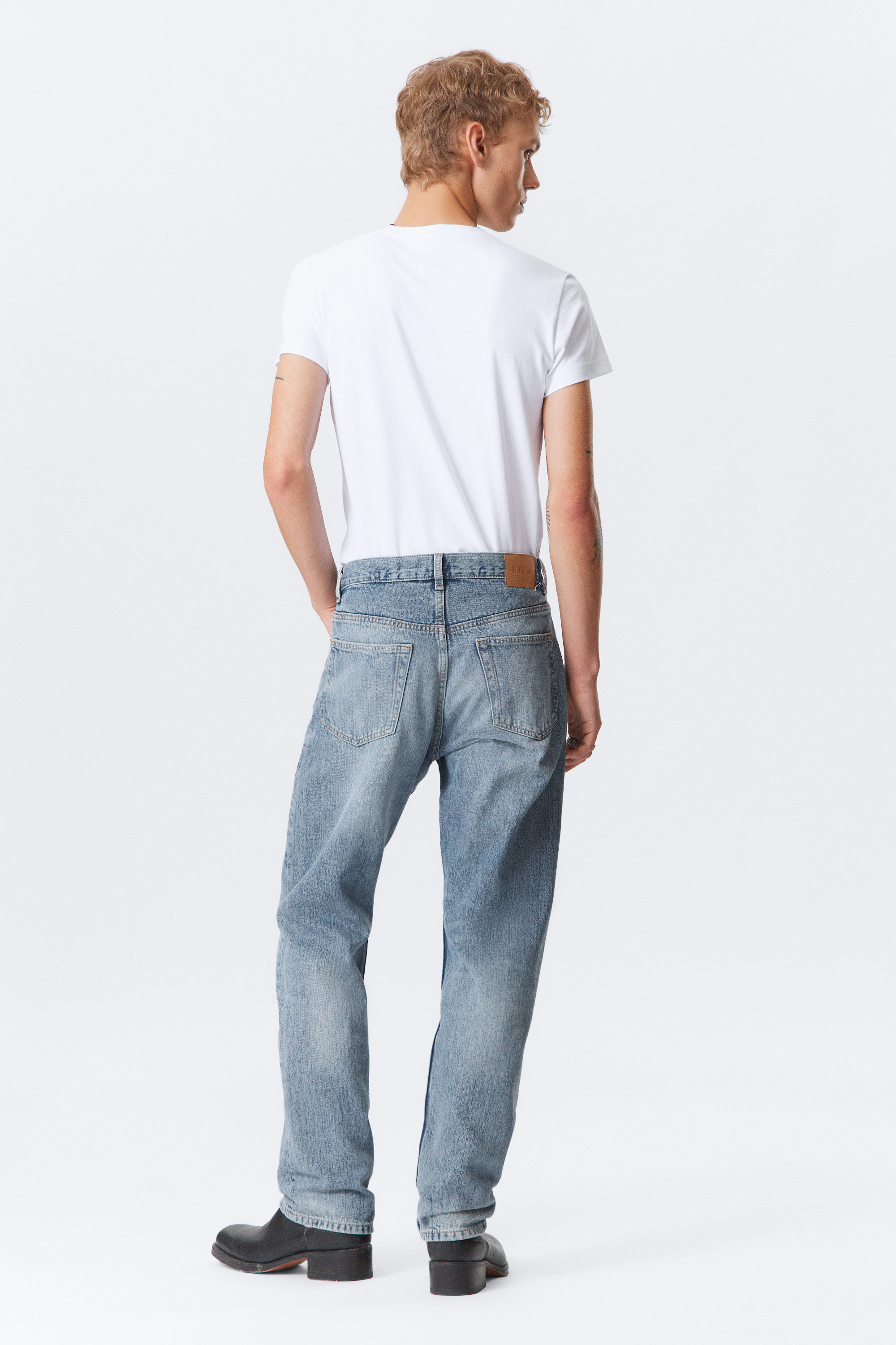Blue Stream - Mellanblå - Space Relaxed Straight Leg Jeans - 4