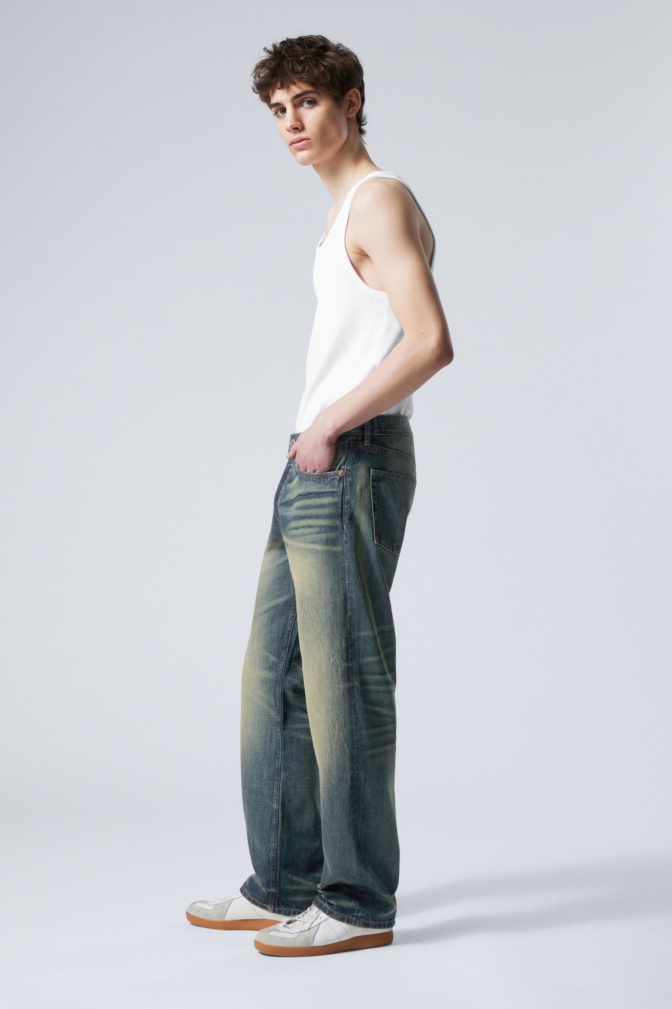 Carson Blue - Mittelblau - Orbit Mid Waist Regular Straight Leg Jeans - 6