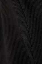Schwarz - Kurzes, geripptes Rollkragentop Verena - 1