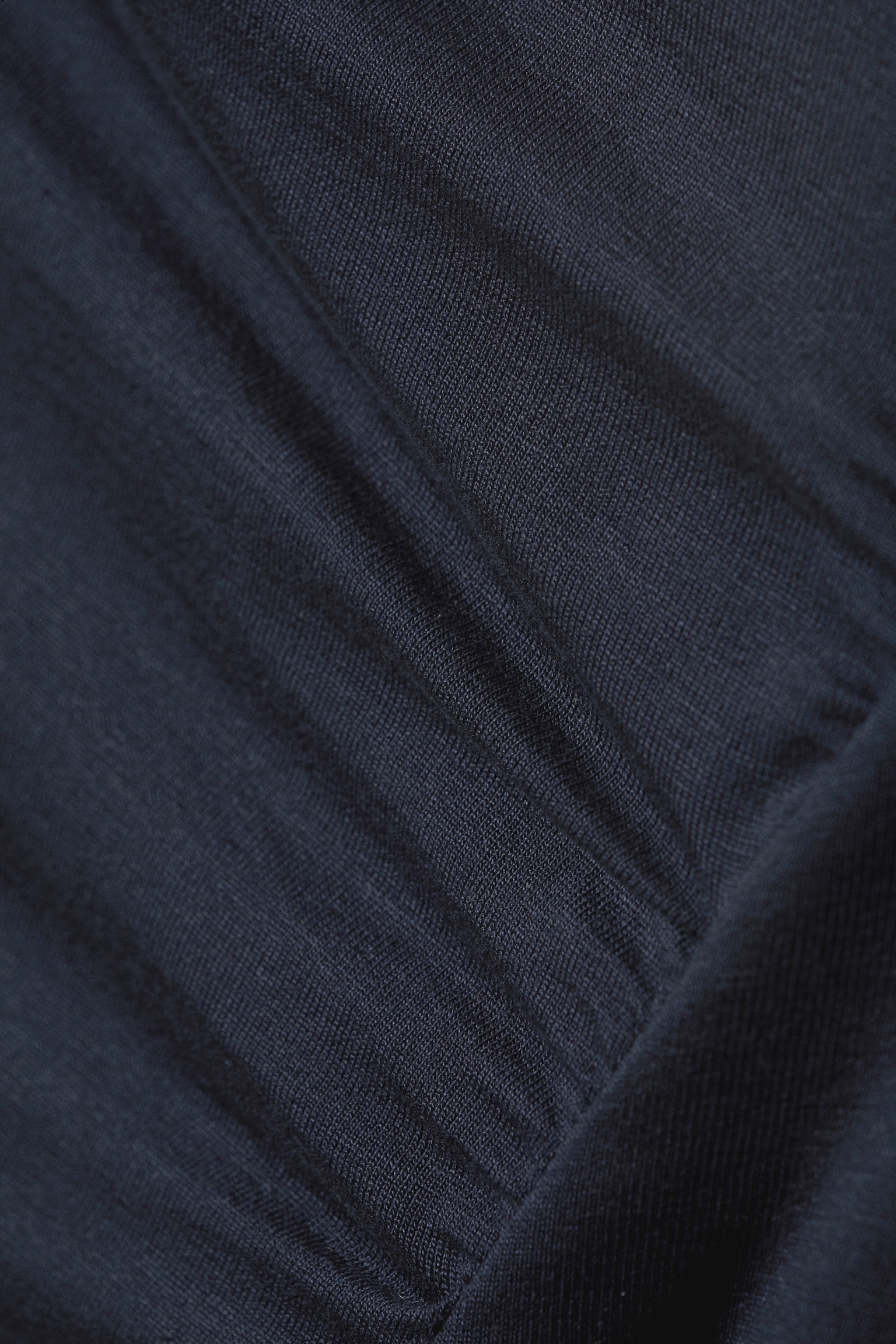 Asymmetrisches drapiertes Minikleid - Dunkelblau/Schwarz - 3